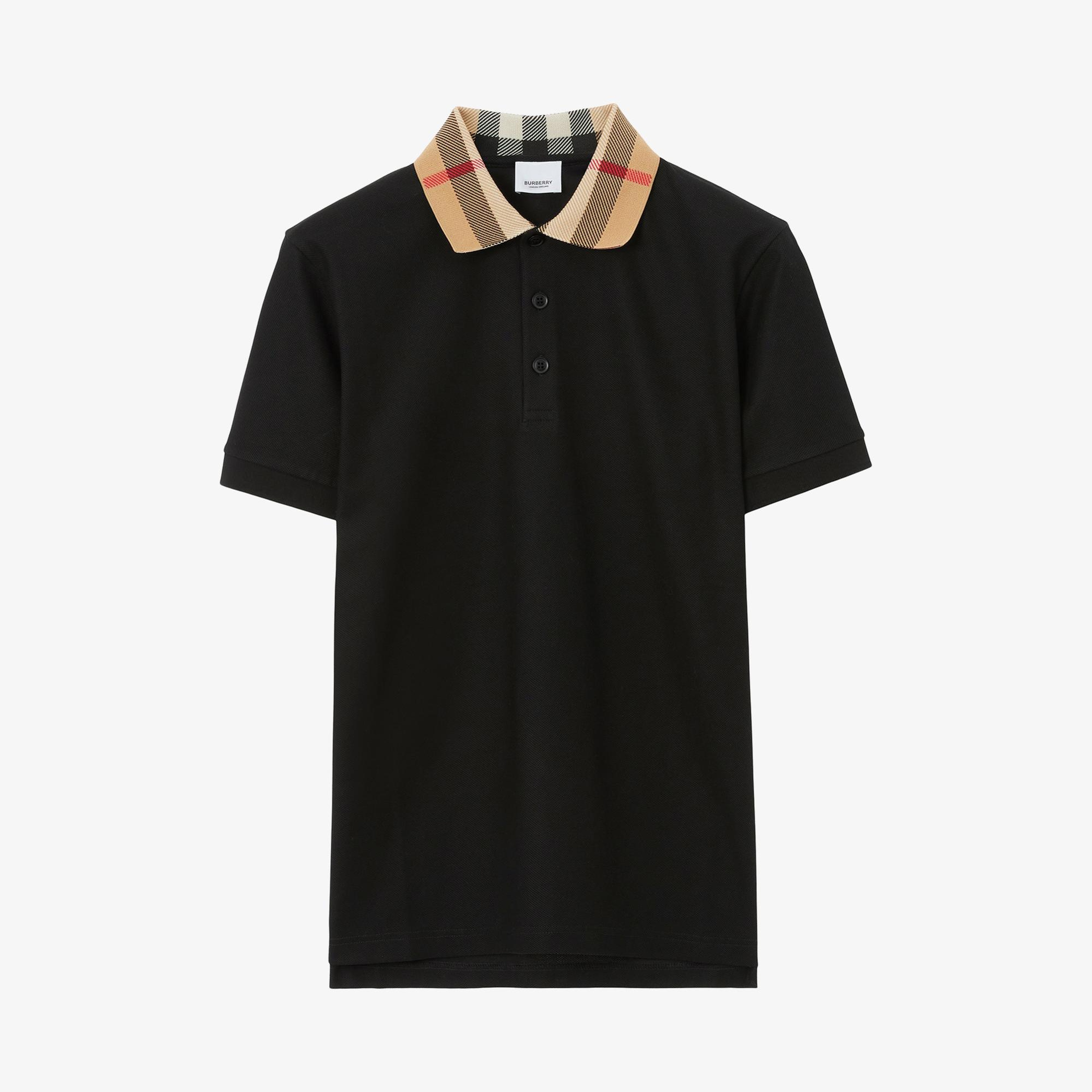 Burberry Pamuklu Erkek Siyah Polo