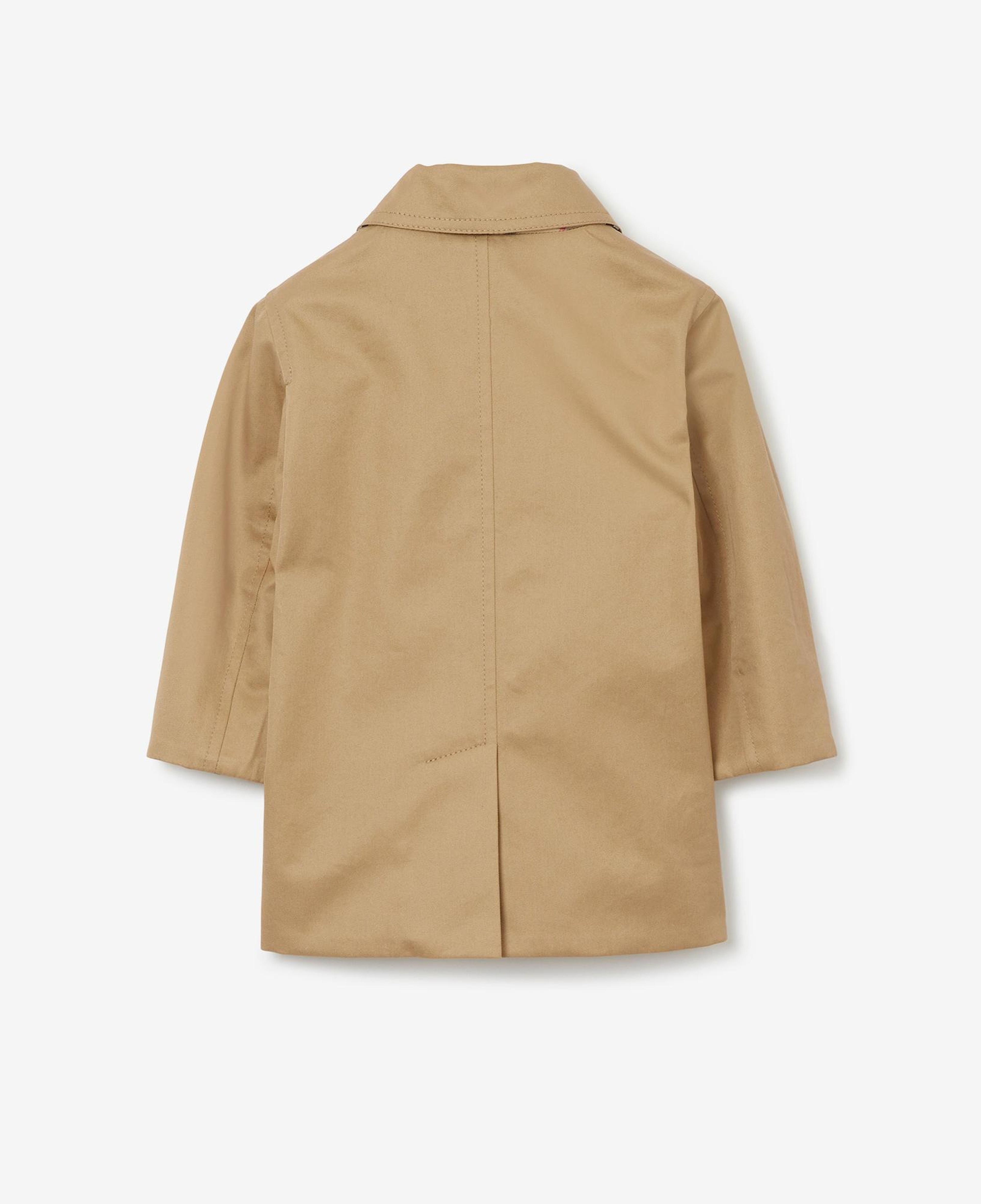 Burberry Reversible Check Gabardine Car Çocuk Bej Trençkot