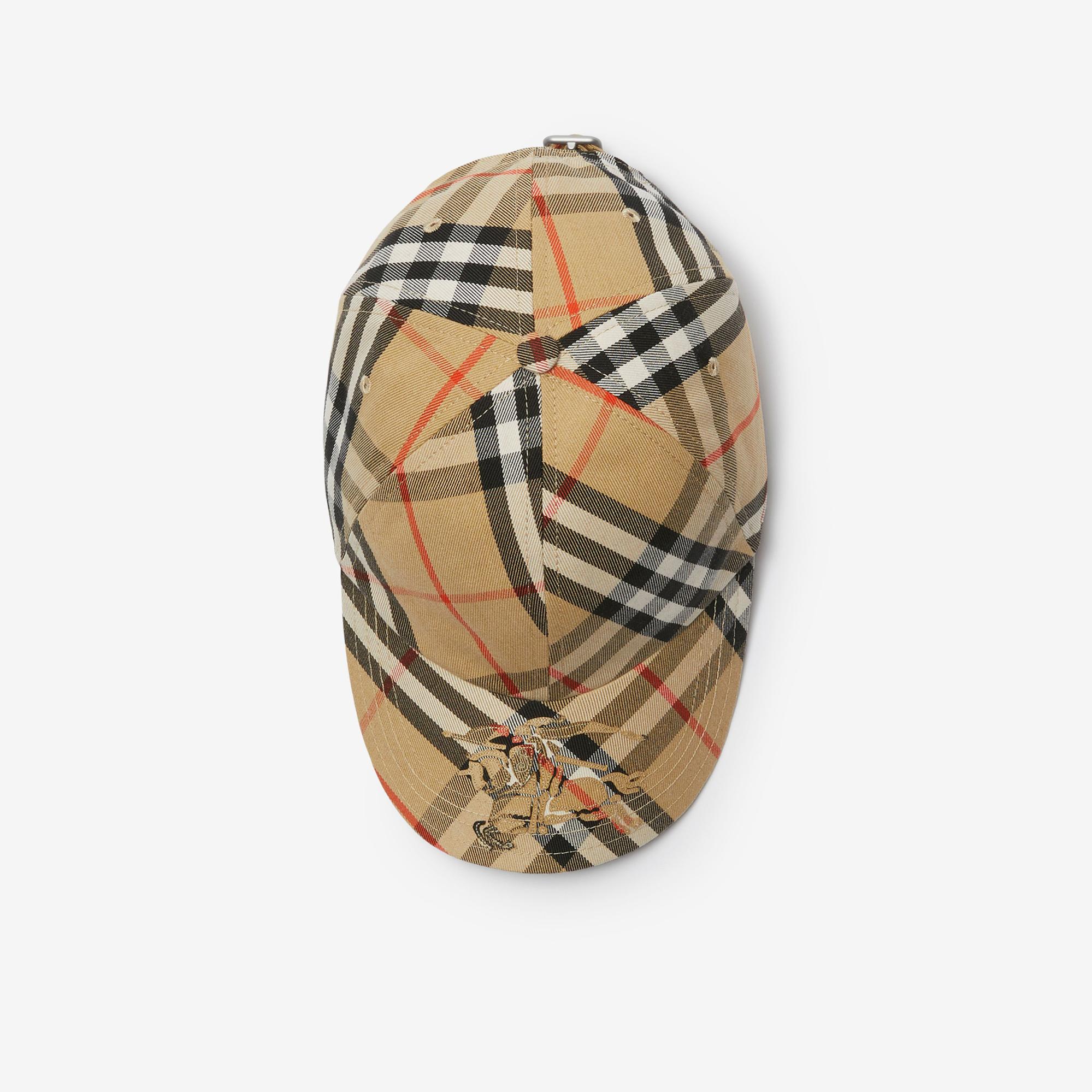 Burberry Check Pamuklu Blend Baseball Erkek Bej Şapka