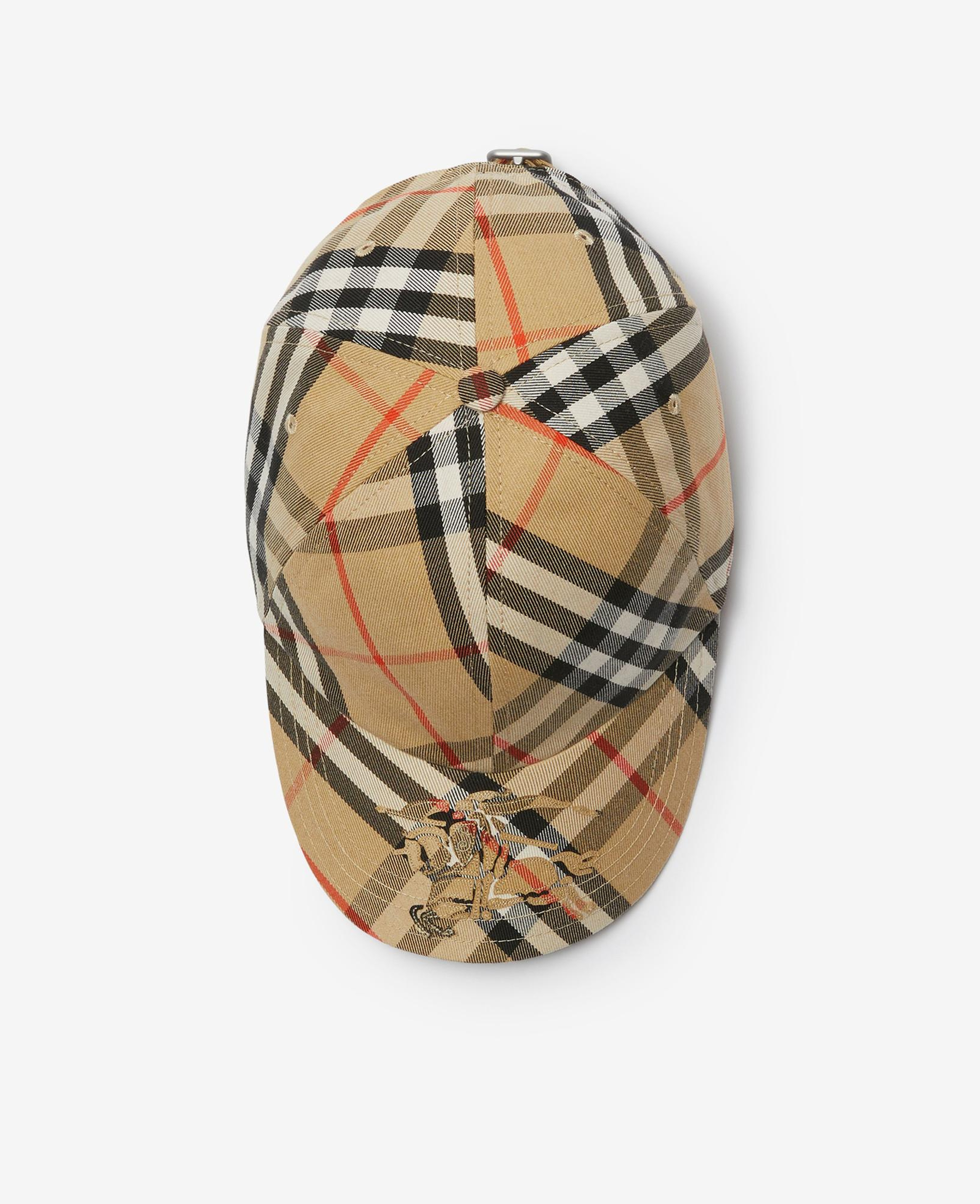 Burberry Check Pamuklu Blend Baseball Erkek Bej Şapka
