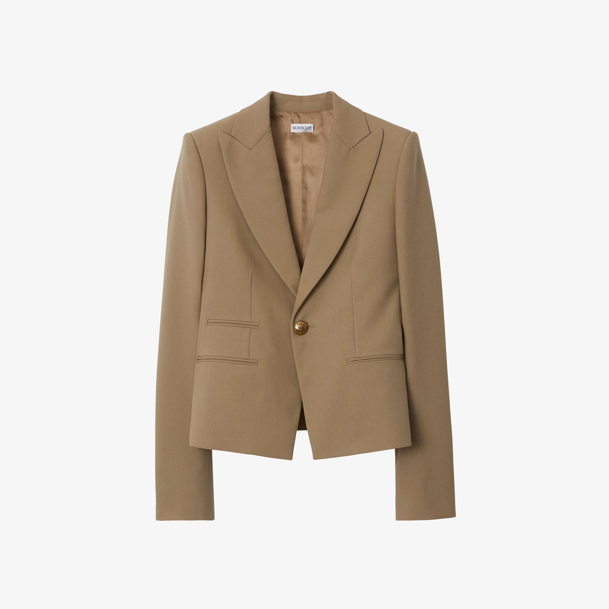 Burberry Wool Tailored Kadın Bej Ceket