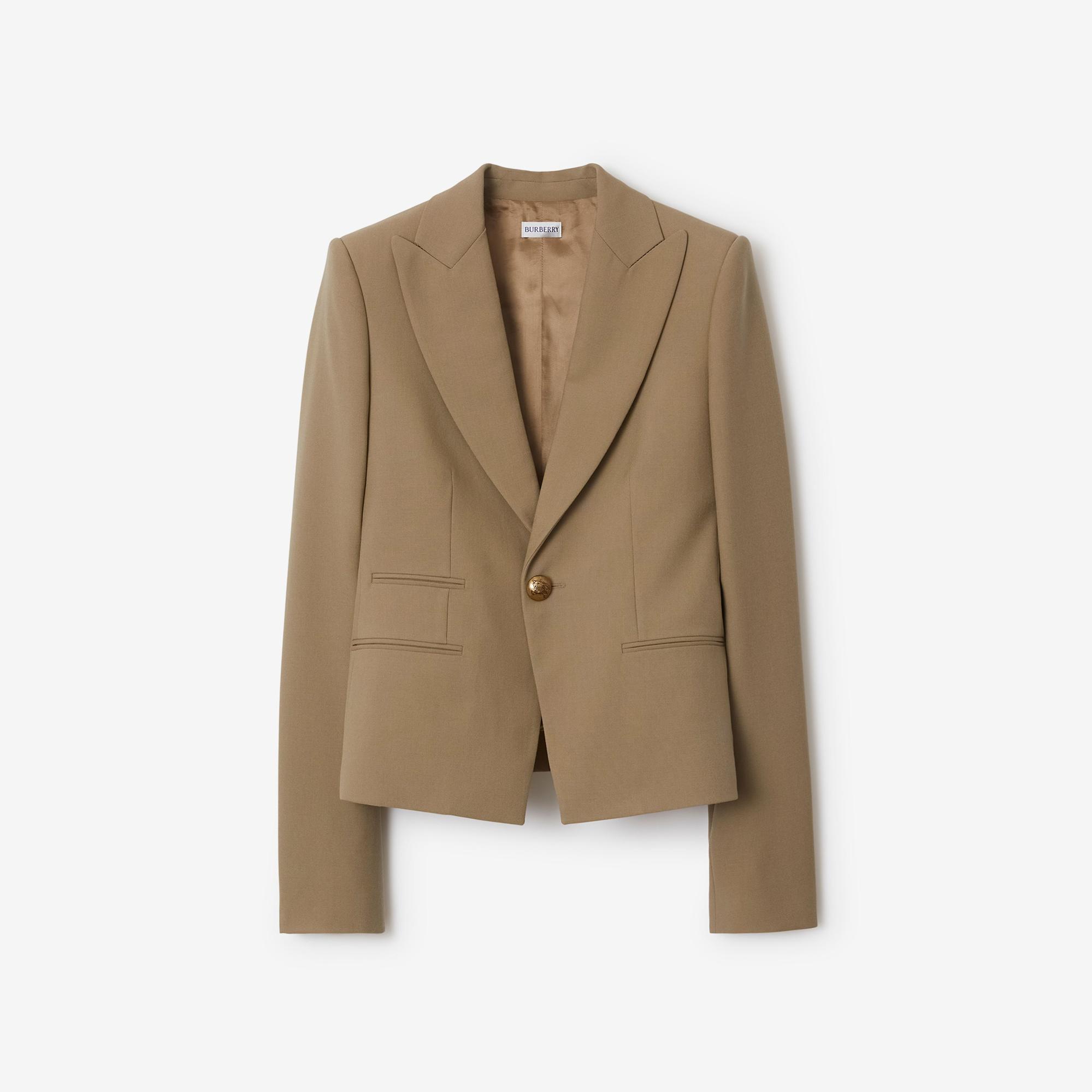 Burberry Wool Tailored Kadın Bej Ceket