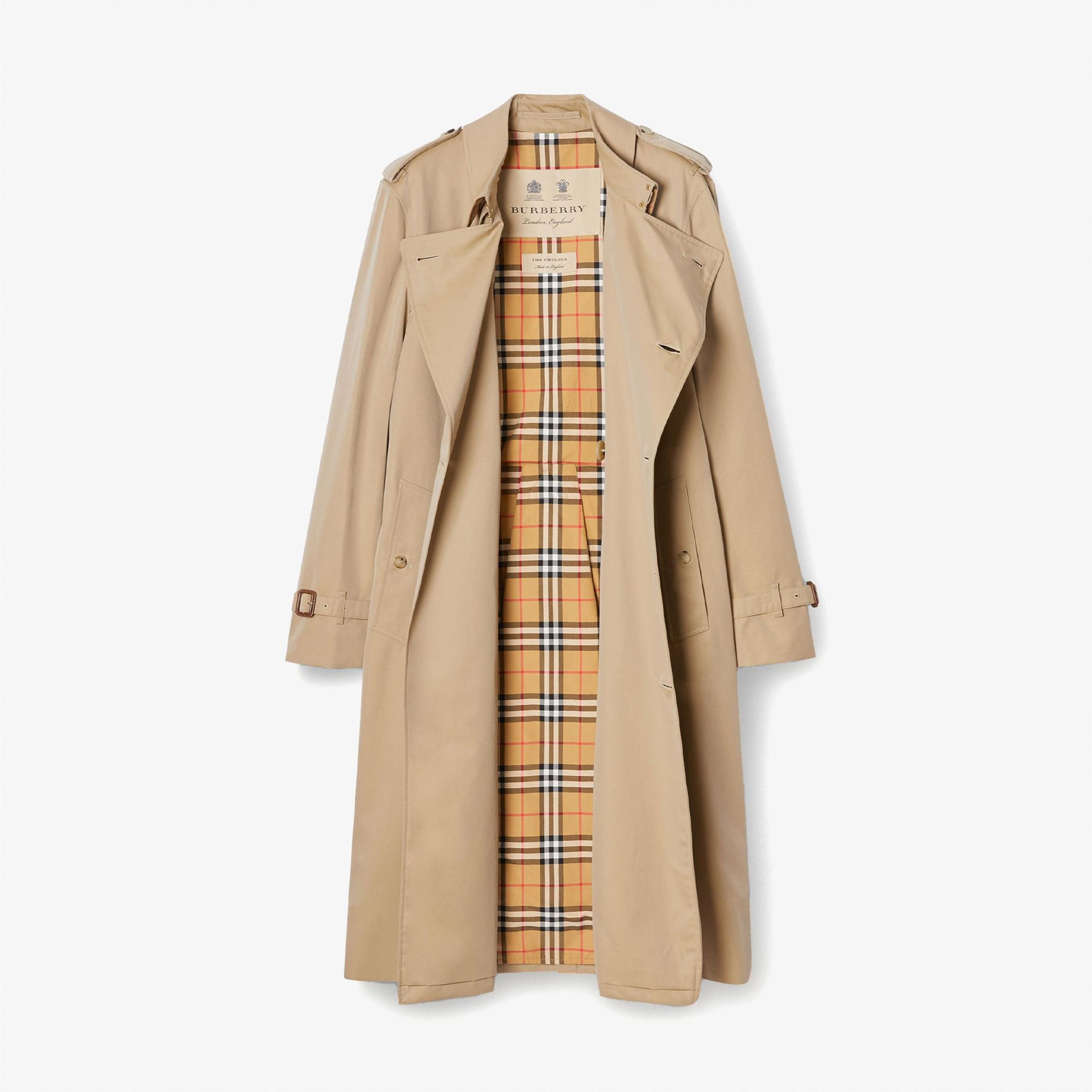 Burberry The Long Chelsea Heritage Erkek Bej Trençkot