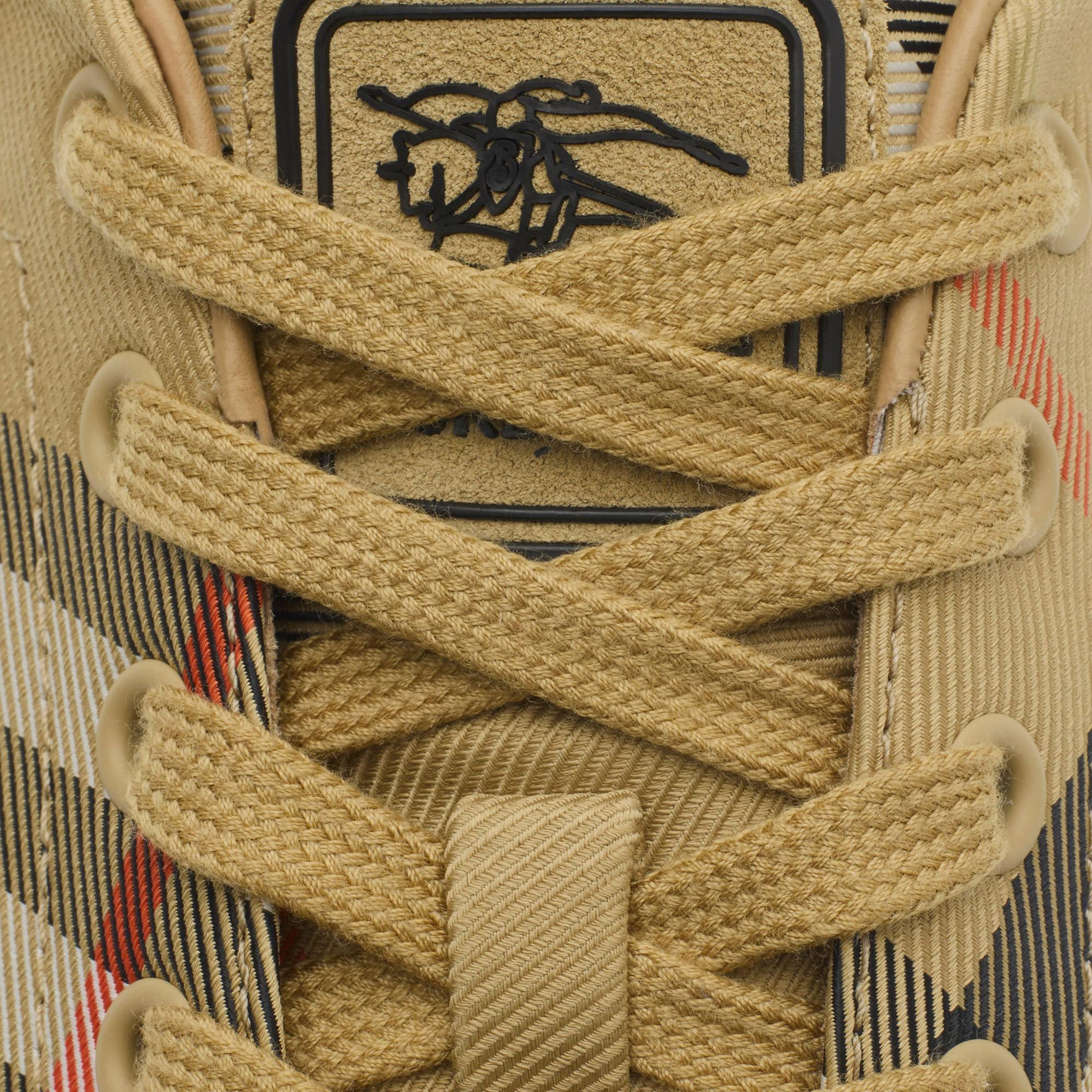 Burberry Set Check Erkek Bej Sneaker