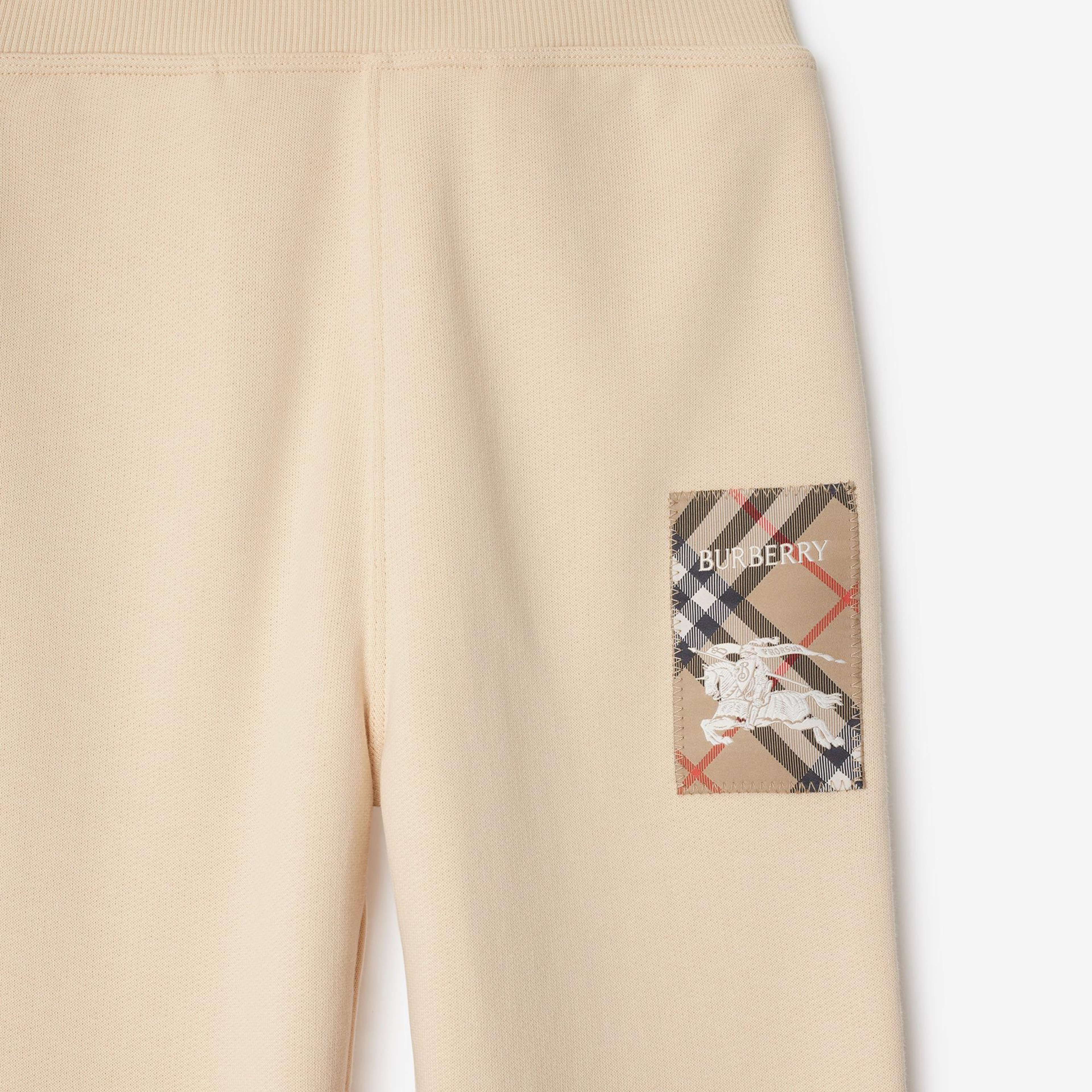 Burberry Jackson Label Cotton Jogging Çocuk Krem Eşofman Altı