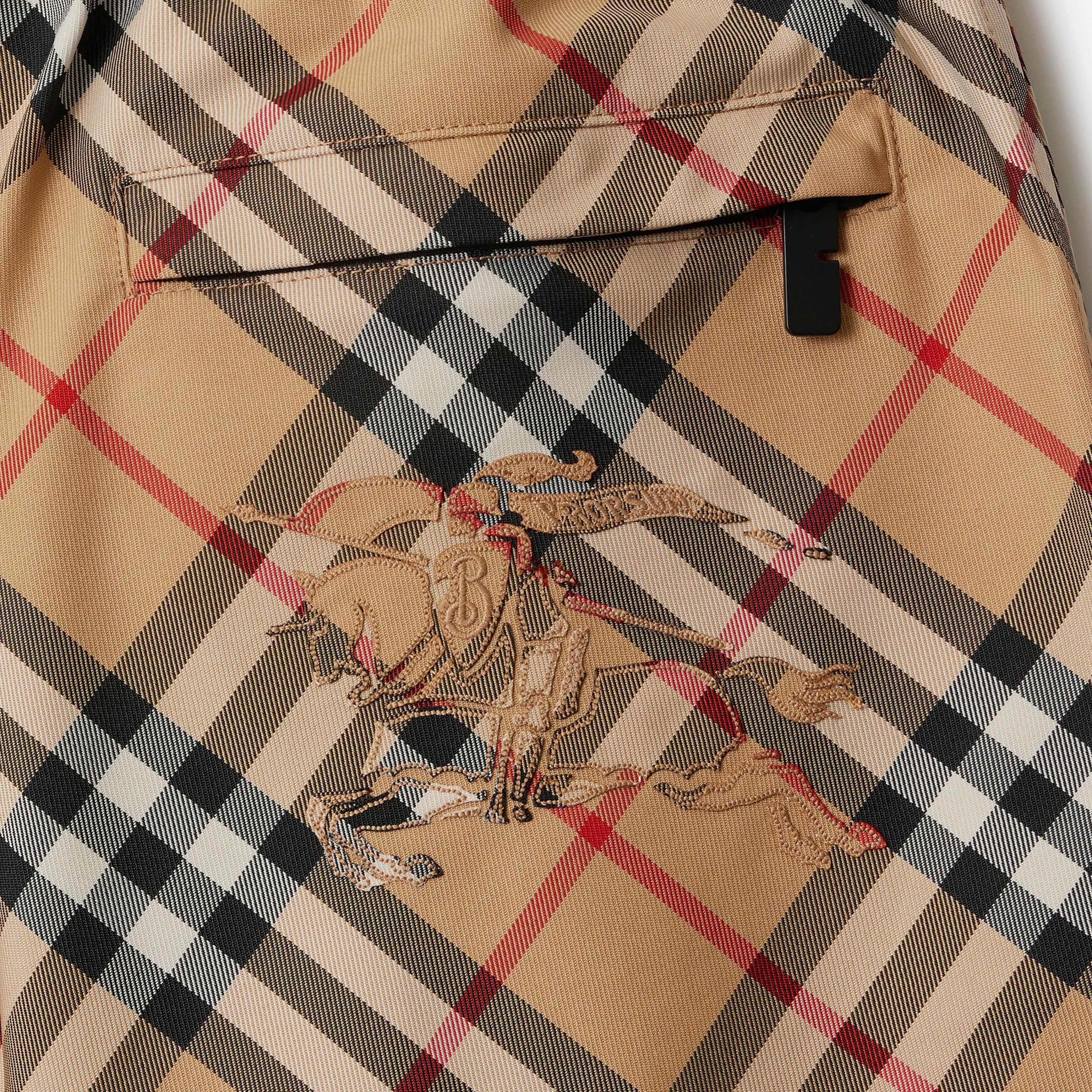 Burberry Check Kadın Bej Şort