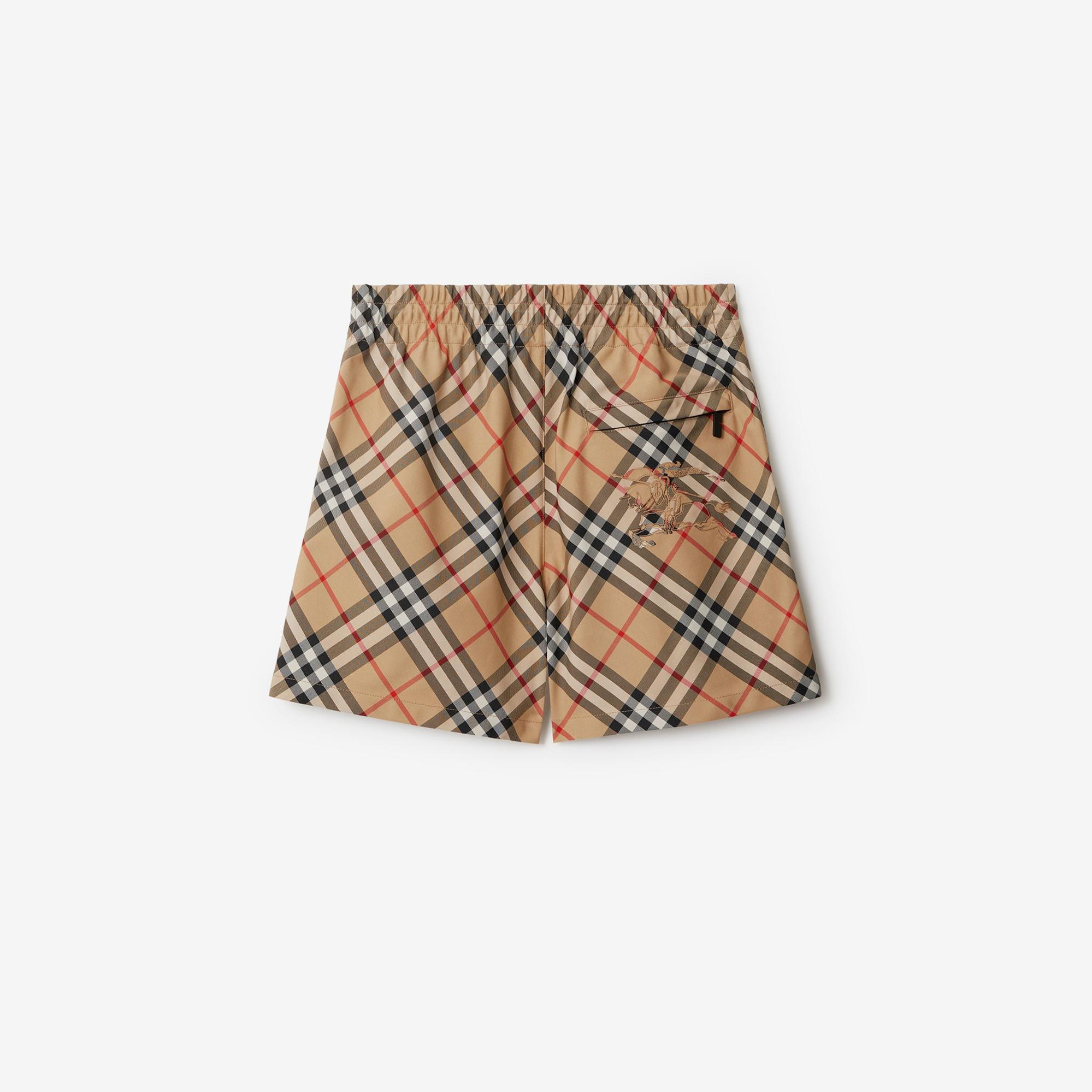 Burberry Check Kadın Bej Şort