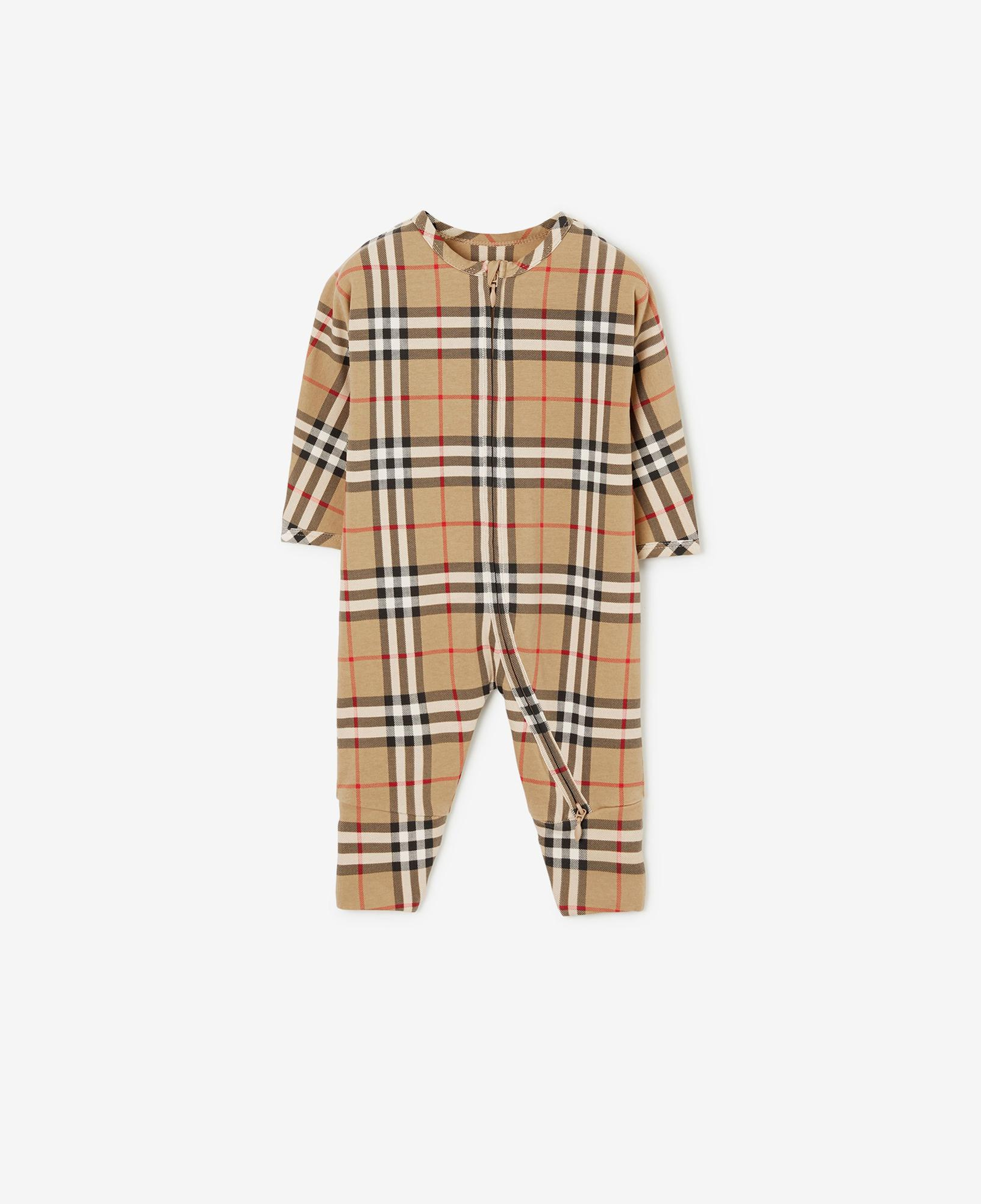 Burberry Claude Cotton Two-Piece Çocuk Bej Bebek Takımı