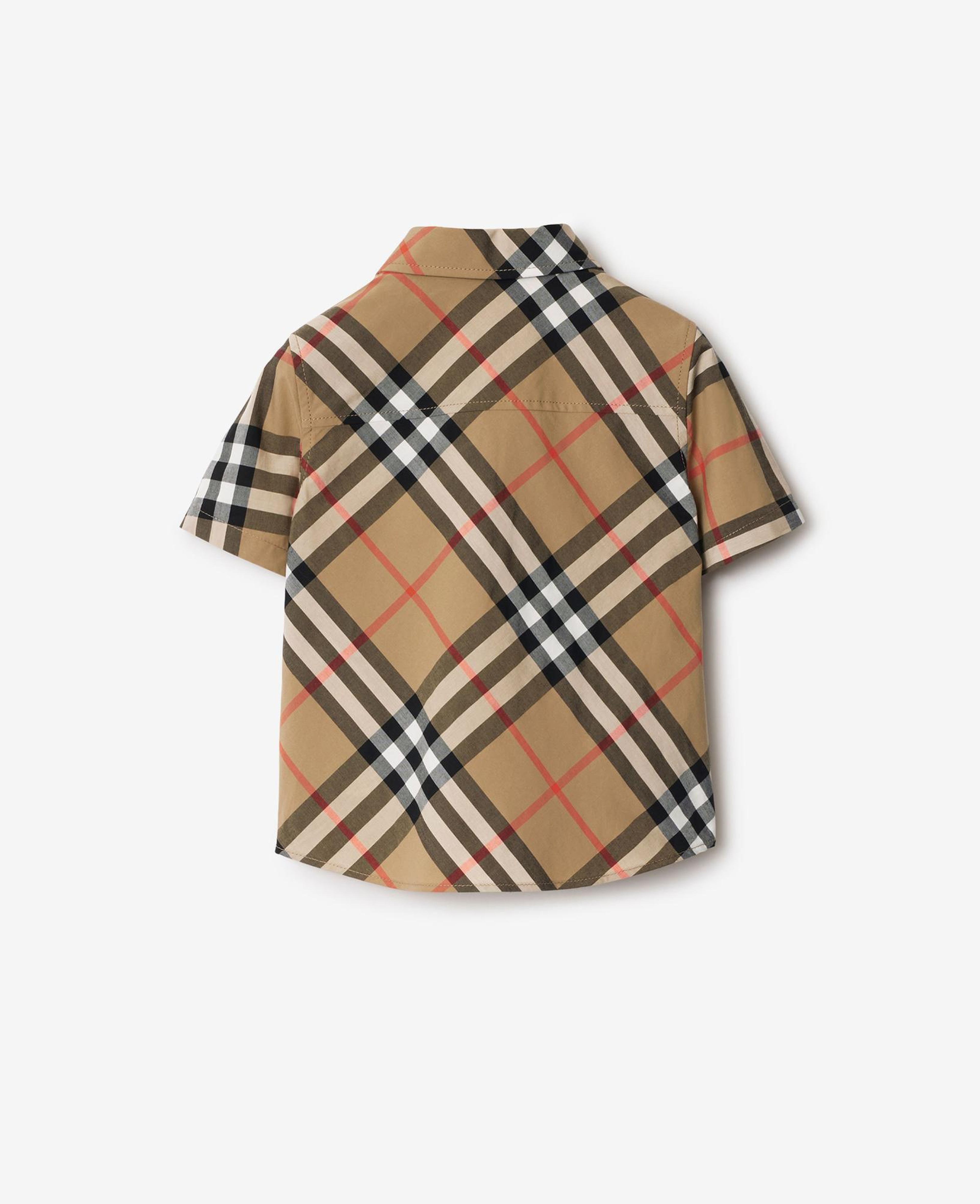 Burberry Check Pamuklu Çocuk Bej Gömlek