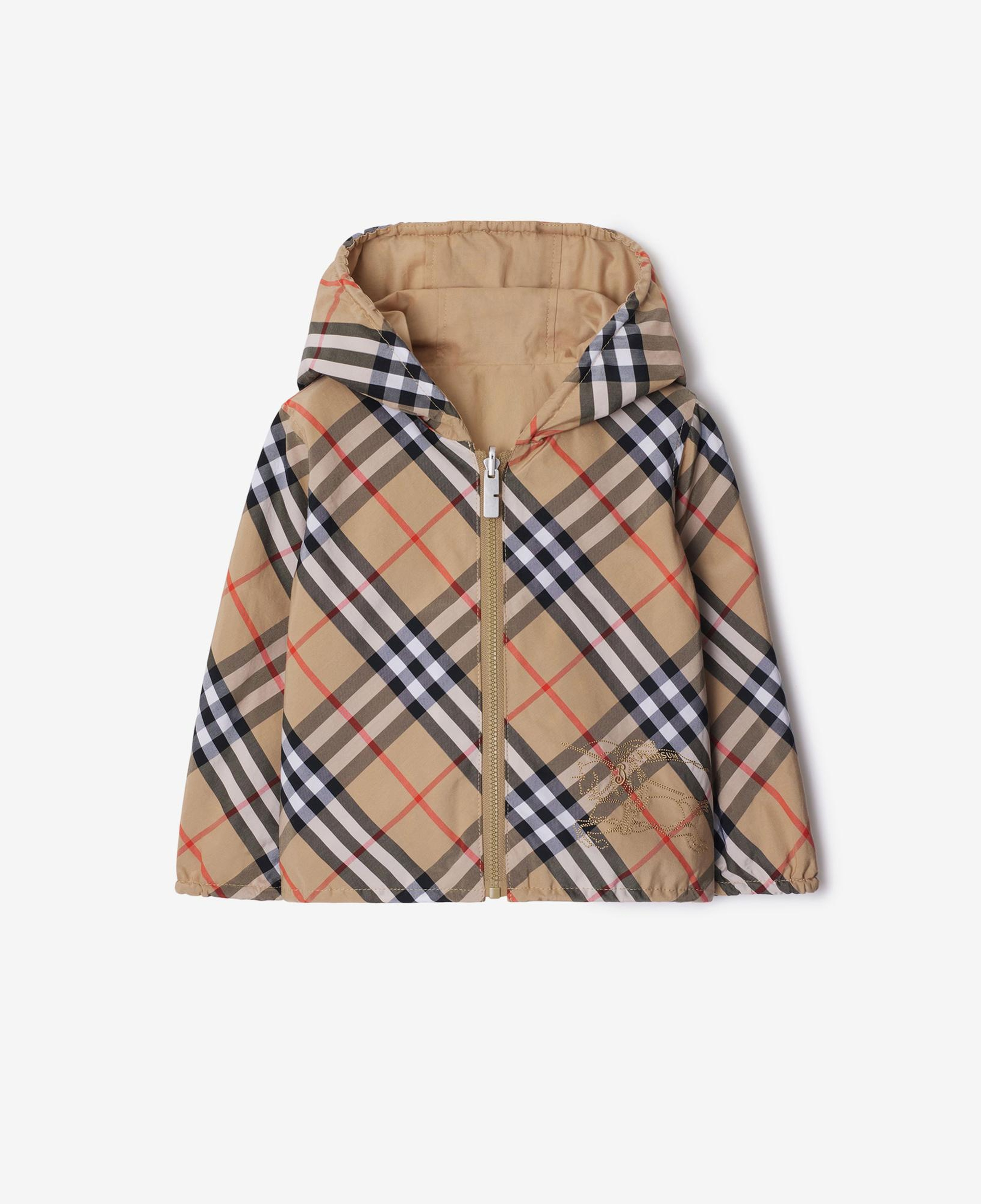 Burberry Reversible Check Pamuk Karışımlı Çocuk Bej Ceket