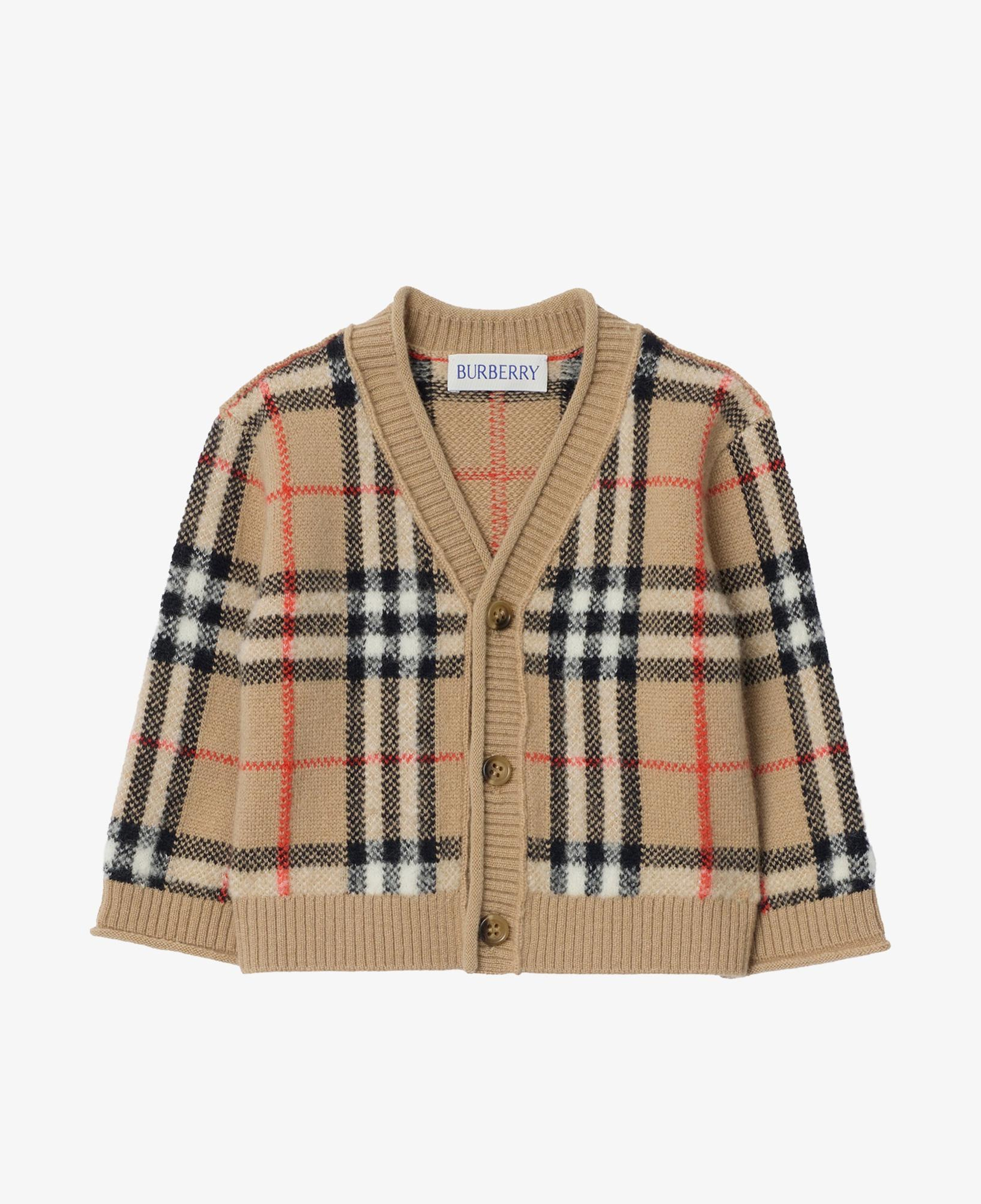 Burberry Jenton Check Cardı Çocuk Bej Hırka
