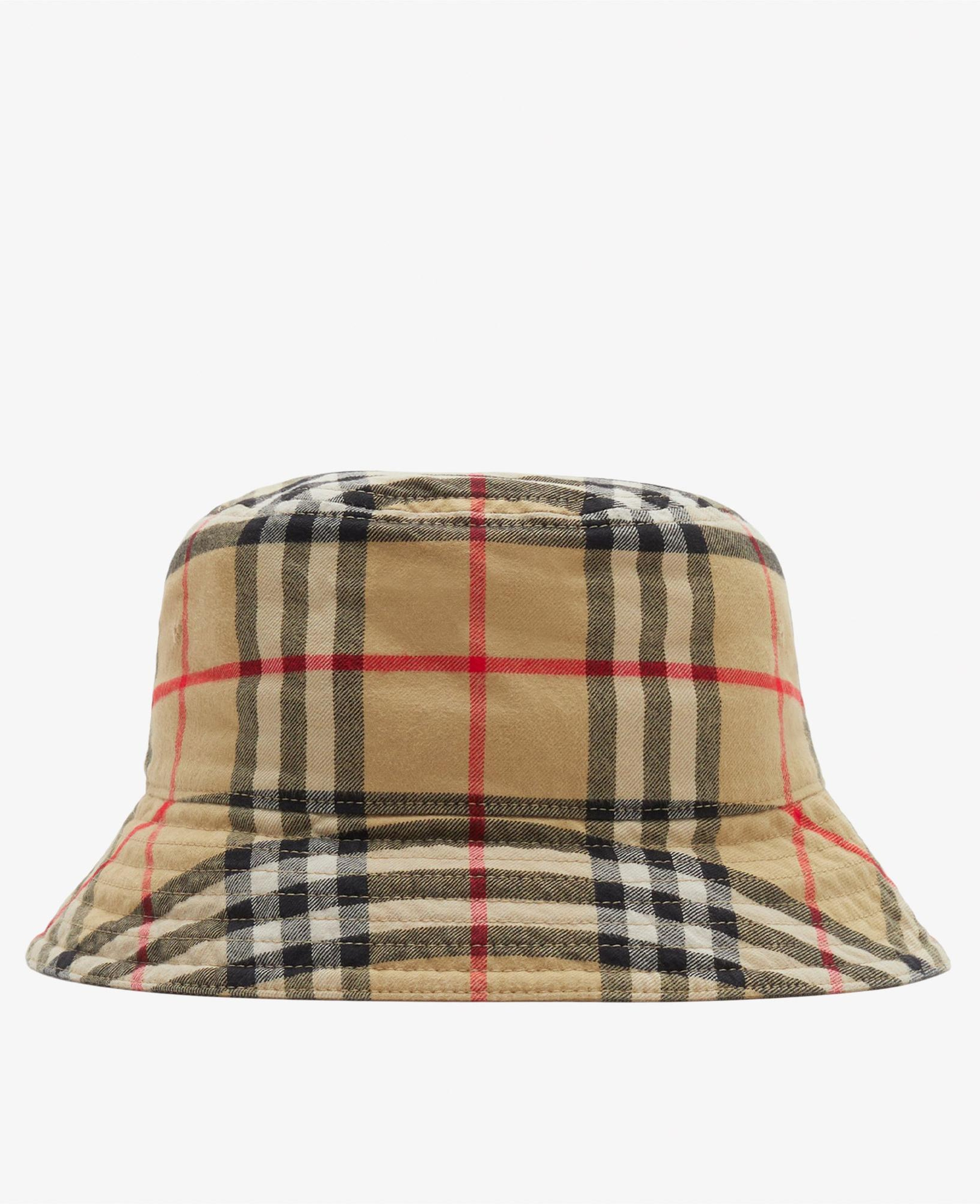 Burberry Check Pamuklu Bucket Unisex Bej Şapka