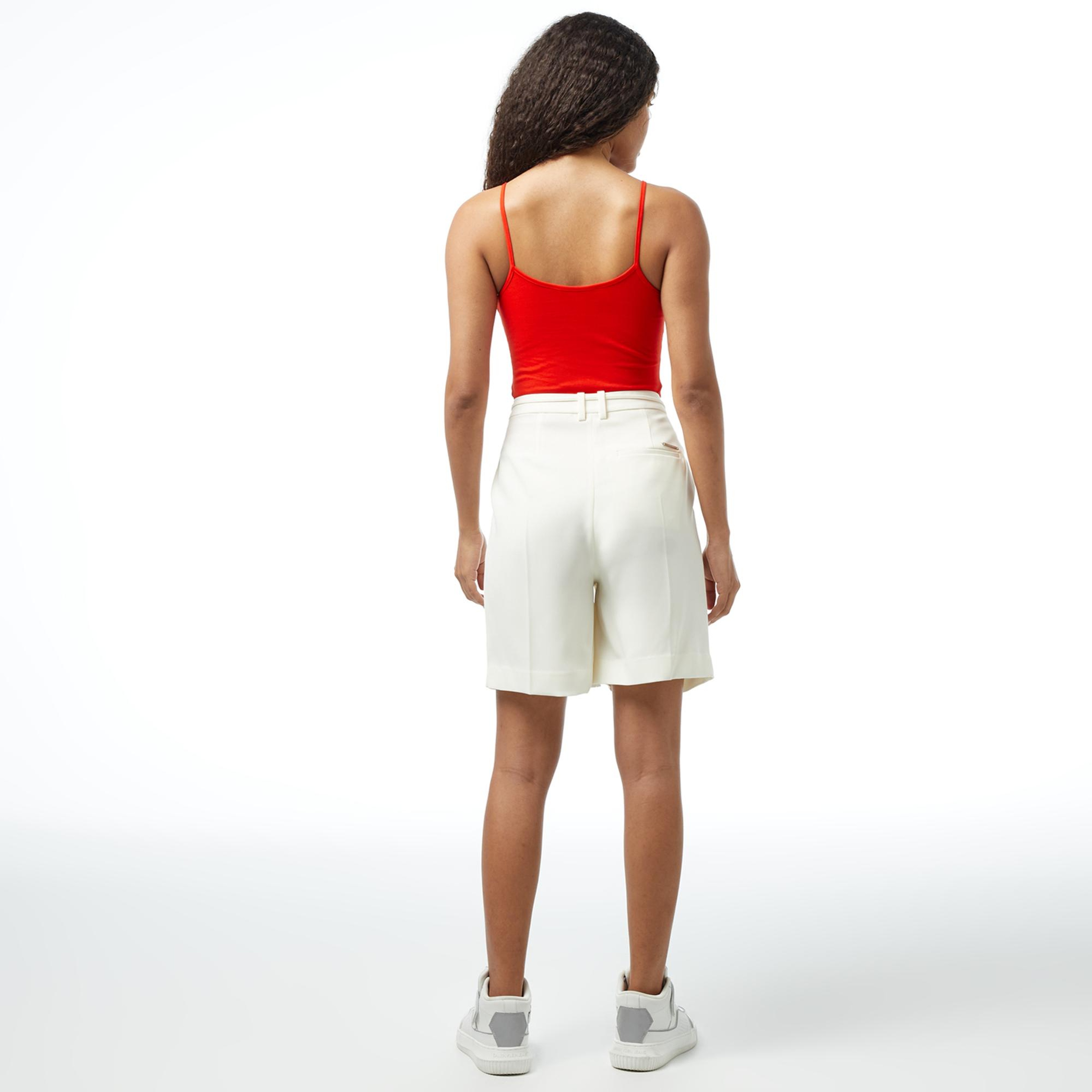 Calvin Klein Premium Essentials Kadın Beyaz Şort