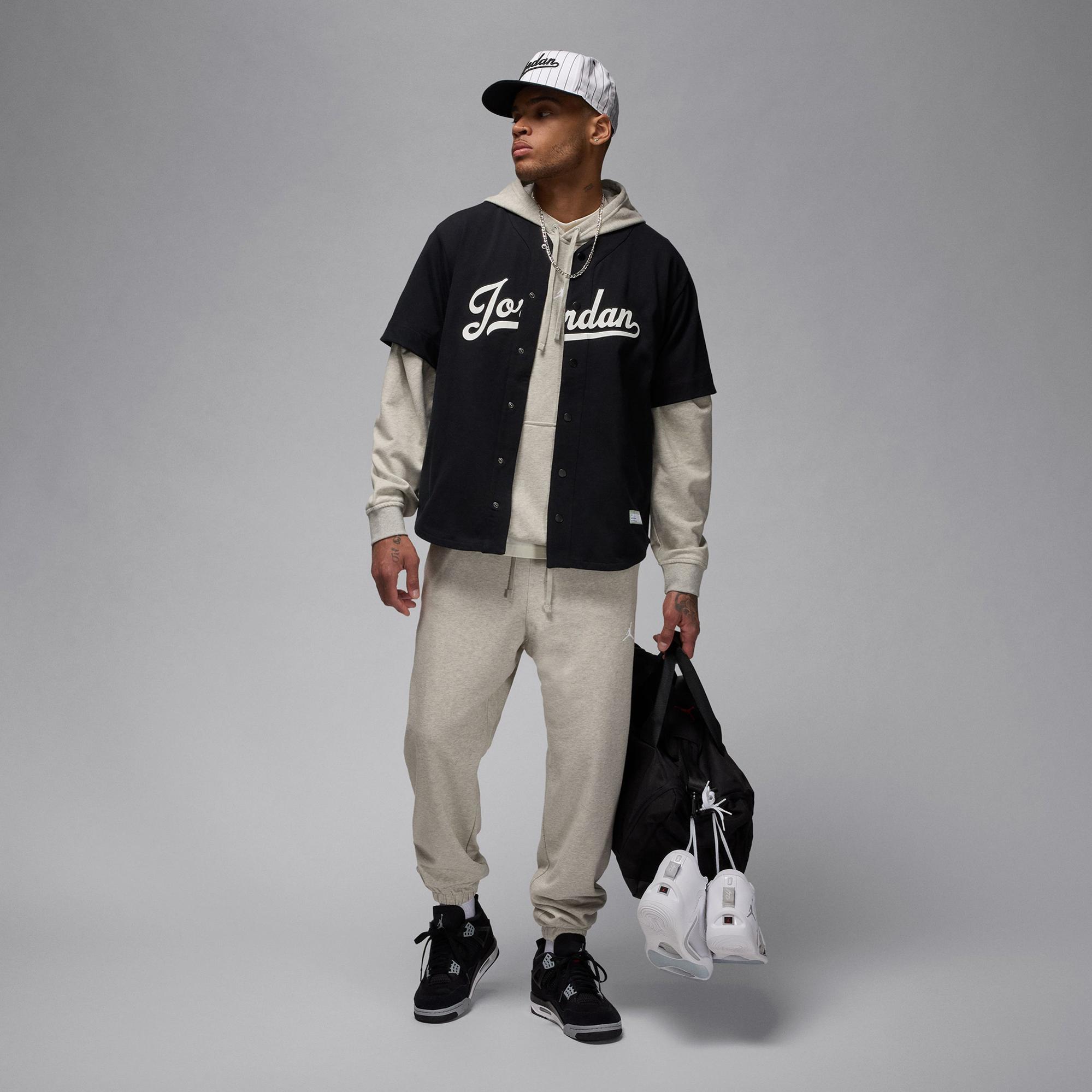 Jordan Dri-Fit Sport Crossover Fleece Erkek Gri Sweatshirt