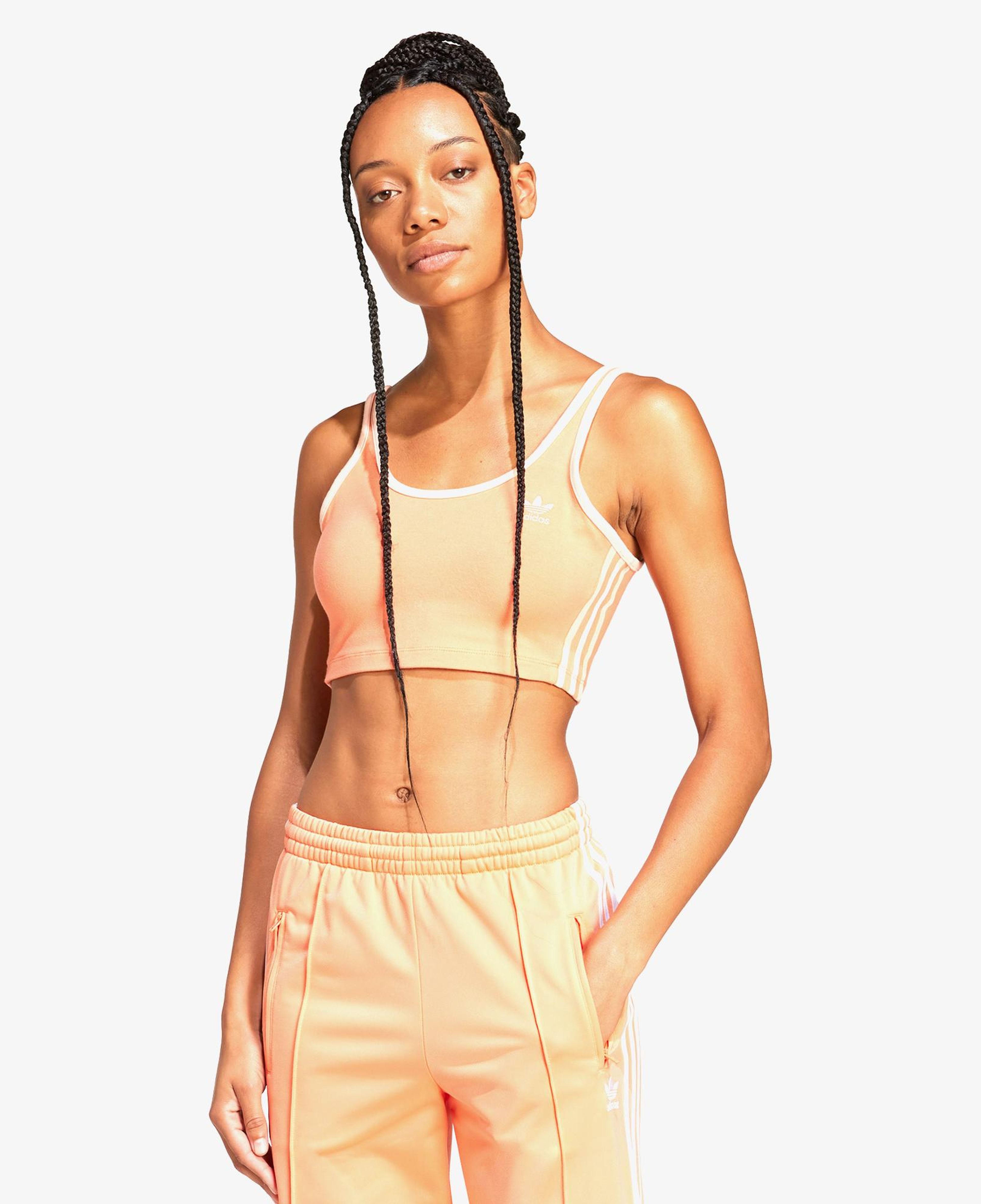 adidas Adicolor 3-Stripes Kadın Turuncu Kolsuz Bra