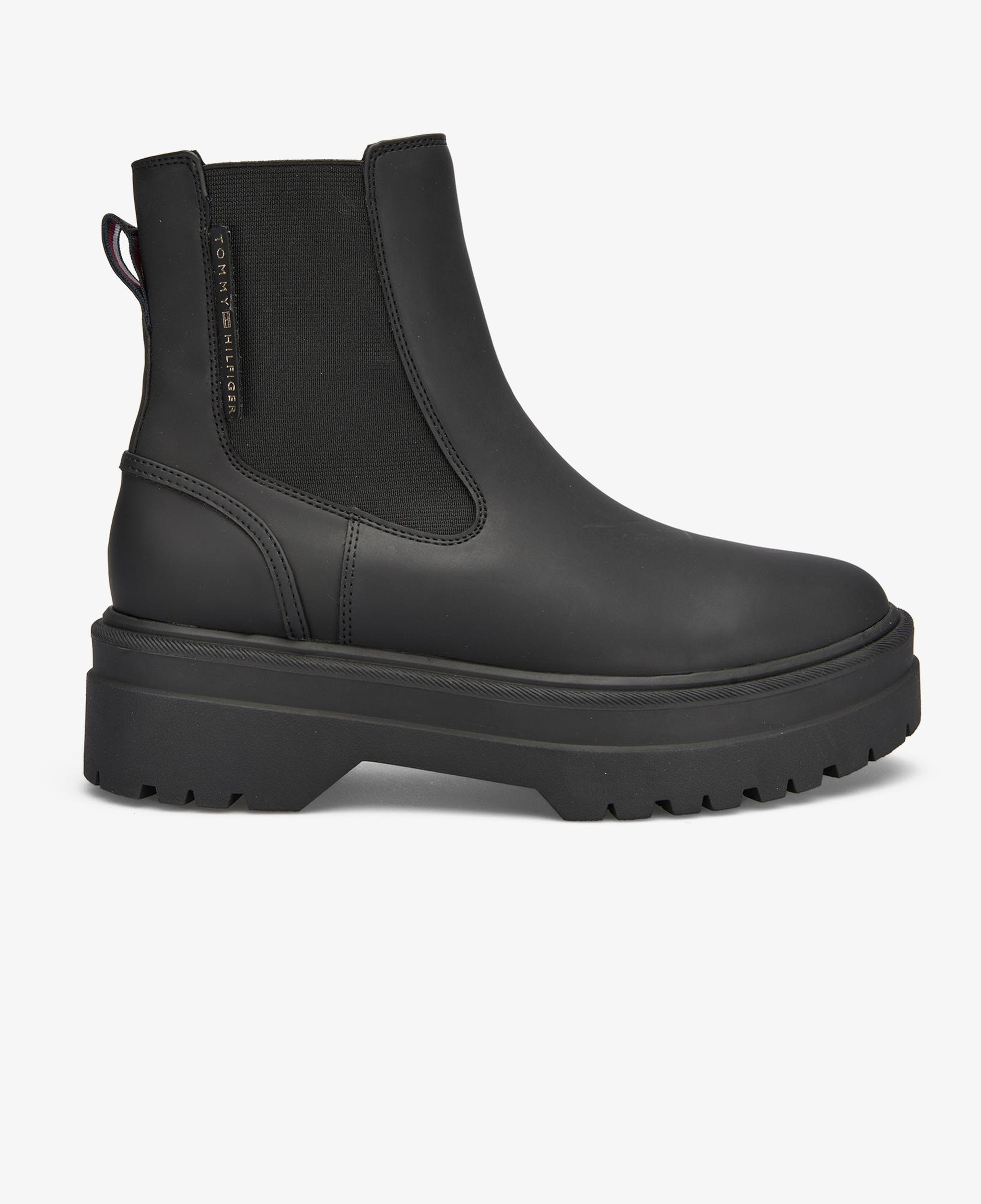 Tommy Hilfiger Rubberised Chelsea Tl Kadın Siyah Yağmur Botu