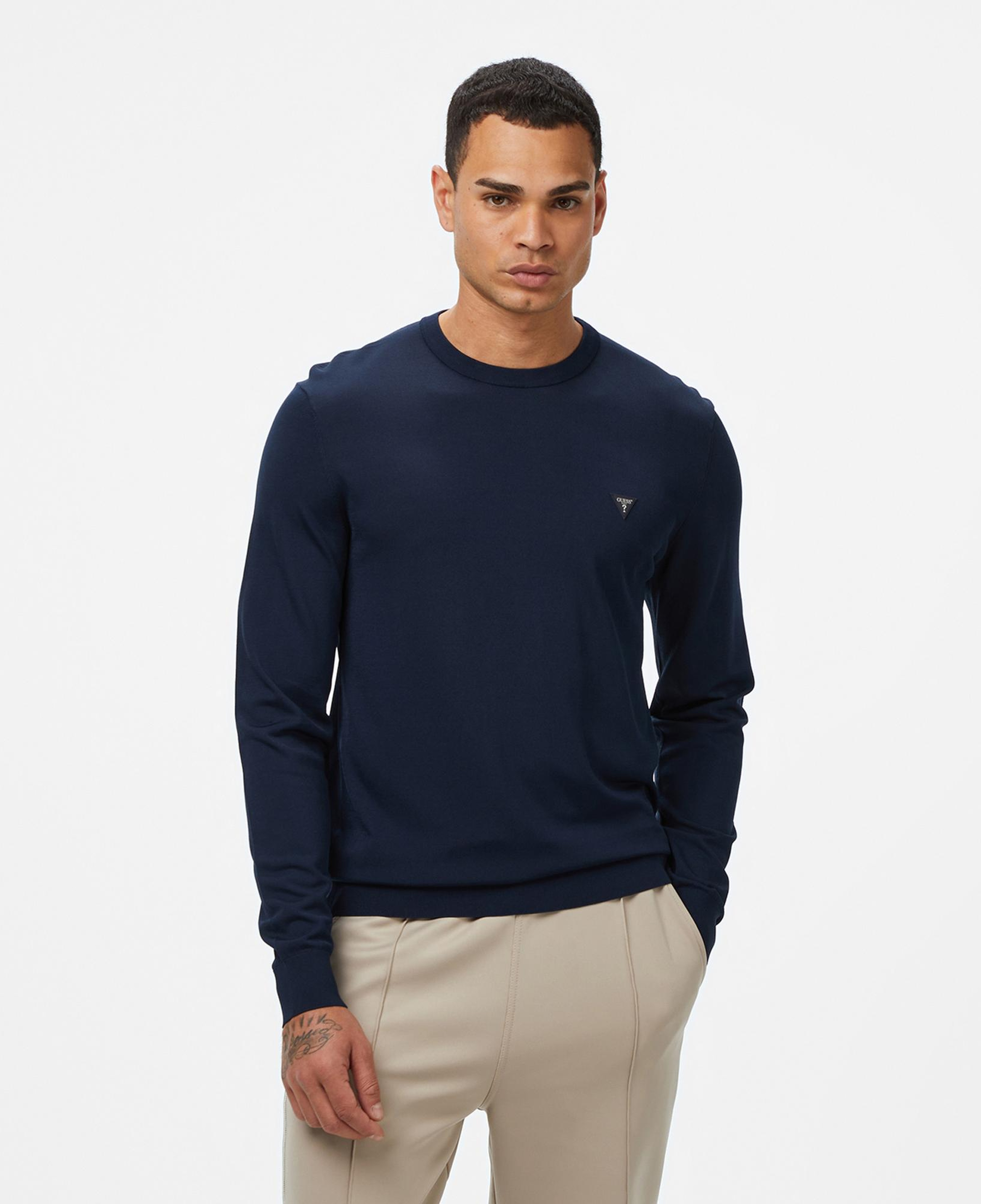 Guess Erkek Lacivert Kazak