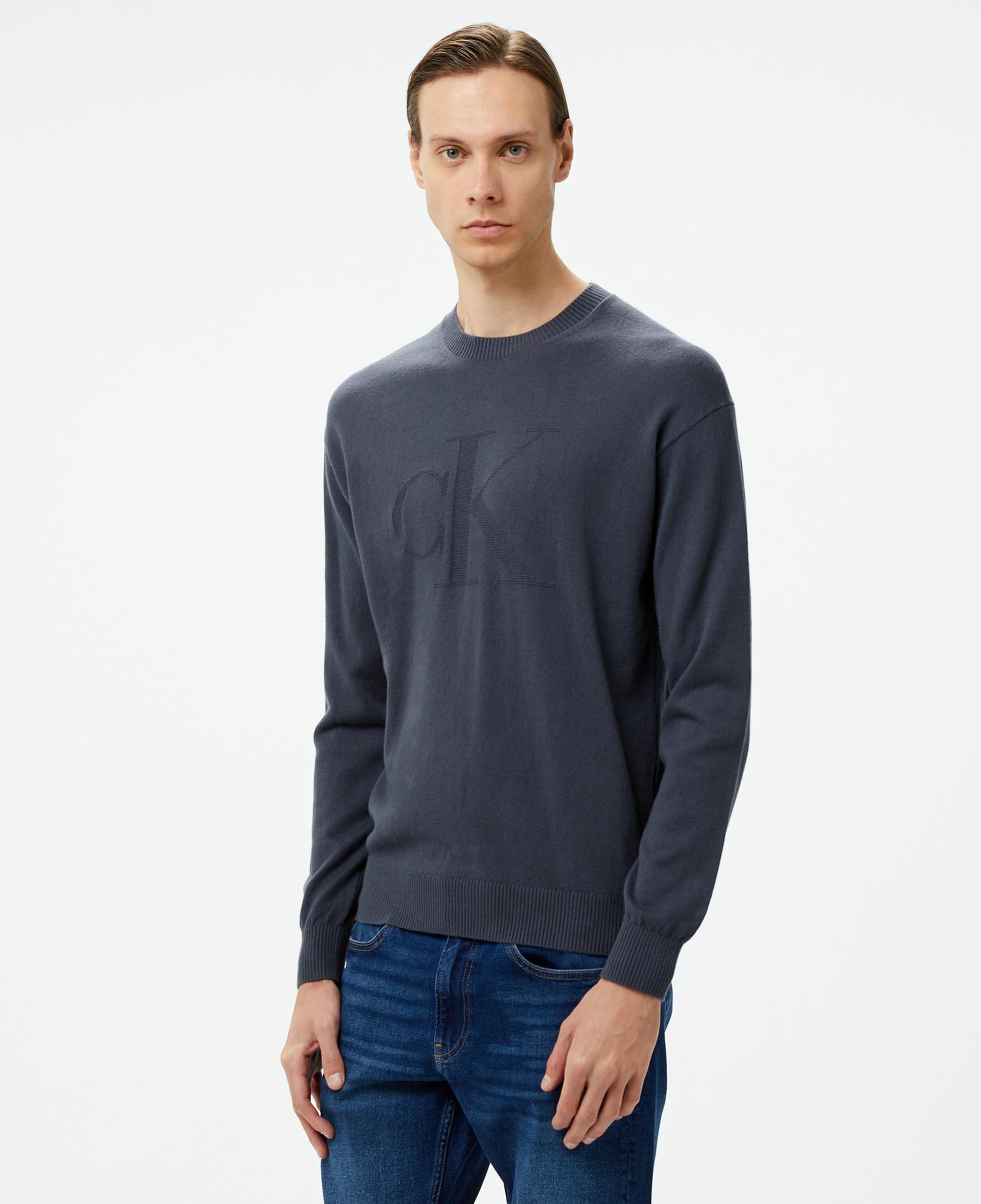 Calvin Klein Jeans intarsia Mix Stitch Erkek Siyah Kazak