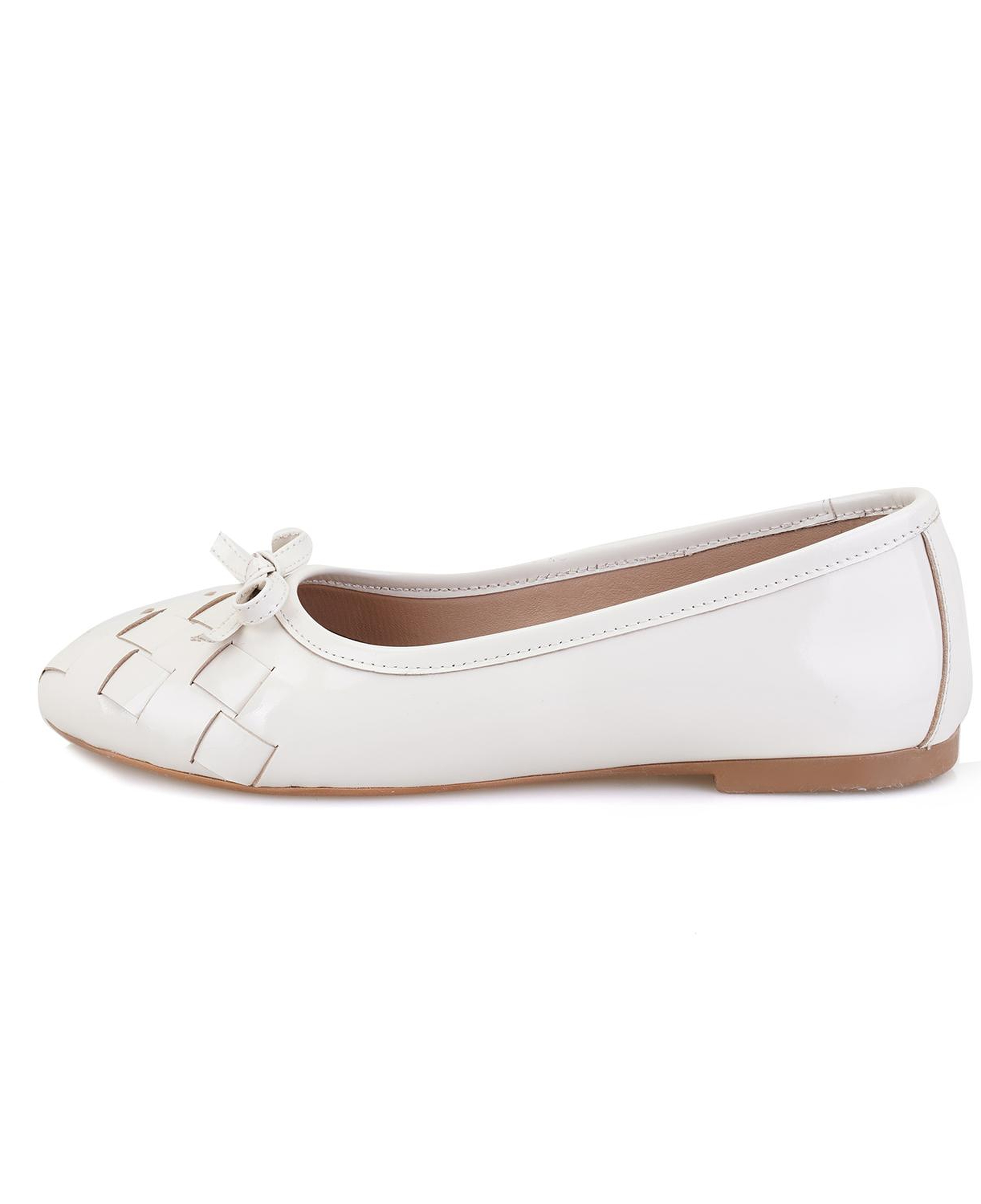 Kadın Ekru Rugan Deri Babet