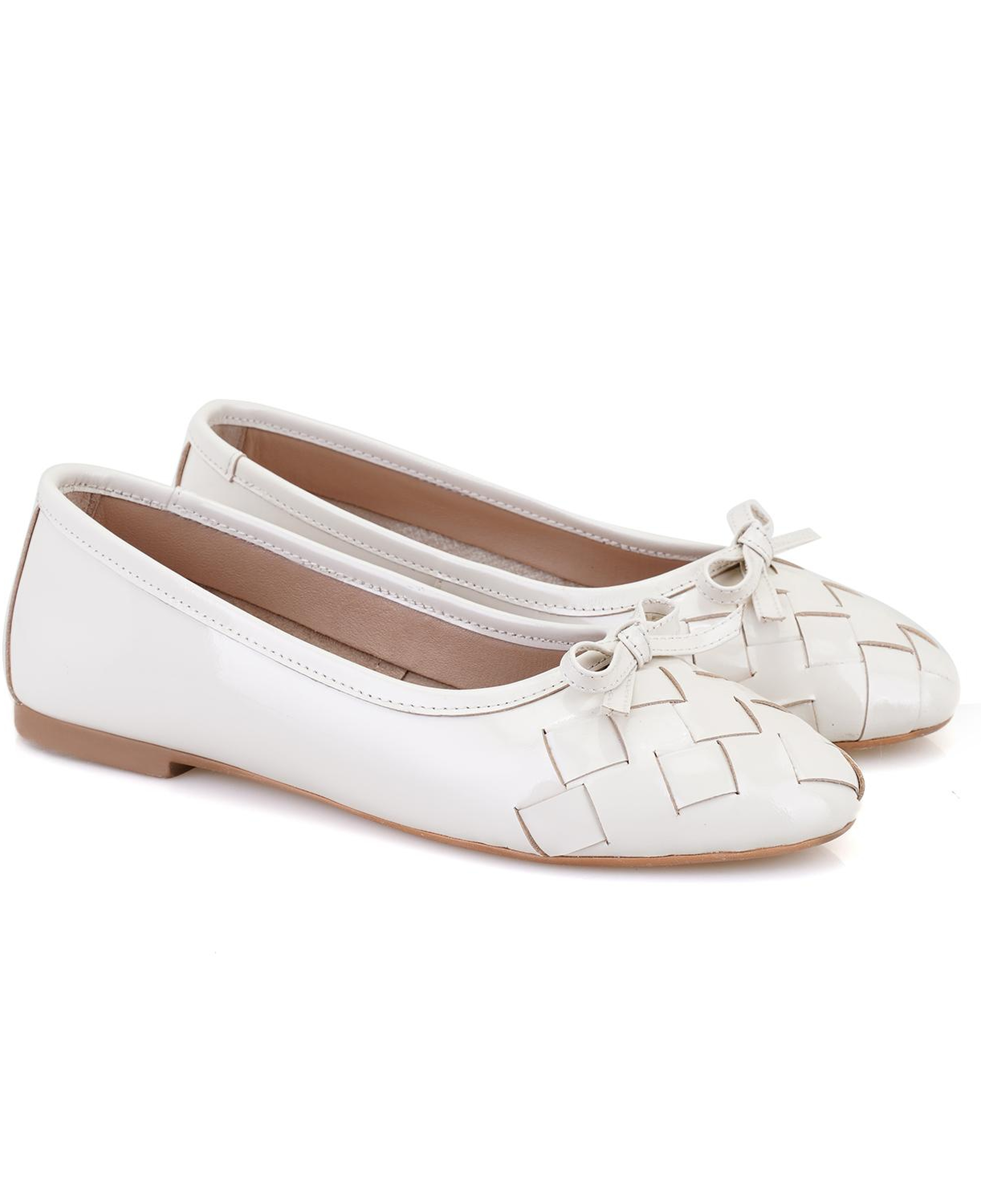 Kadın Ekru Rugan Deri Babet