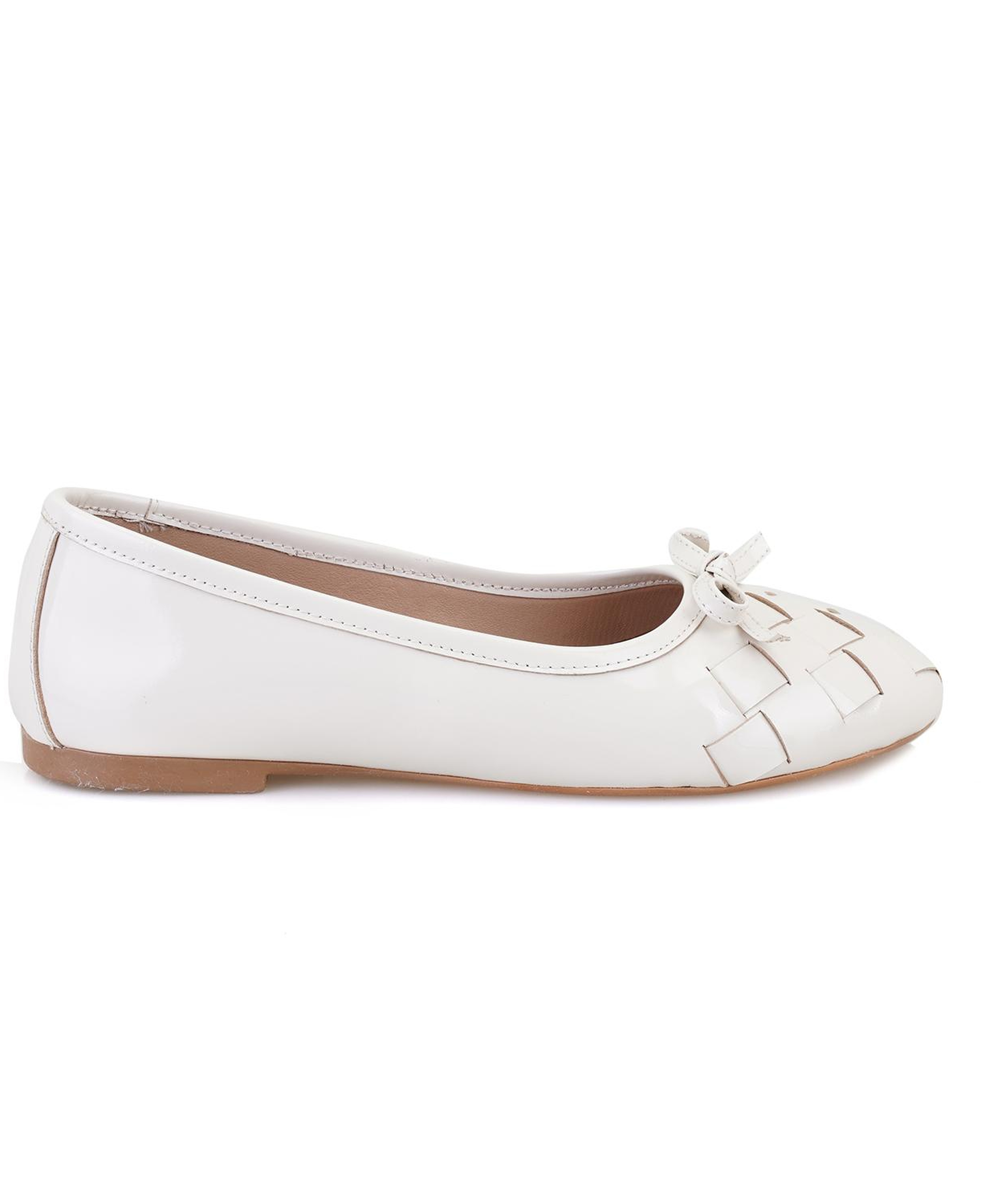 Kadın Ekru Rugan Deri Babet