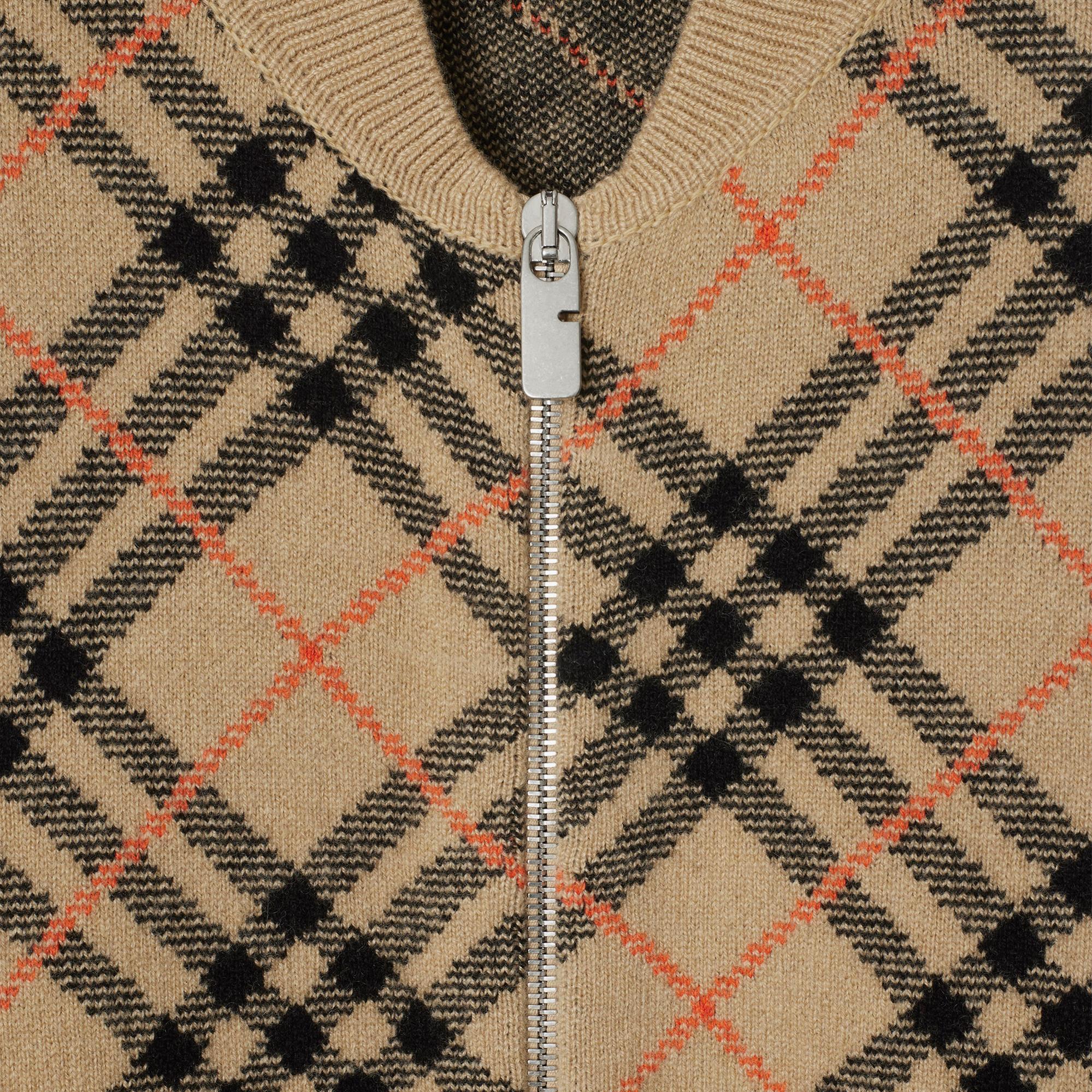 Burberry Pai Cashmere Bomber Kadın Bej Hırka