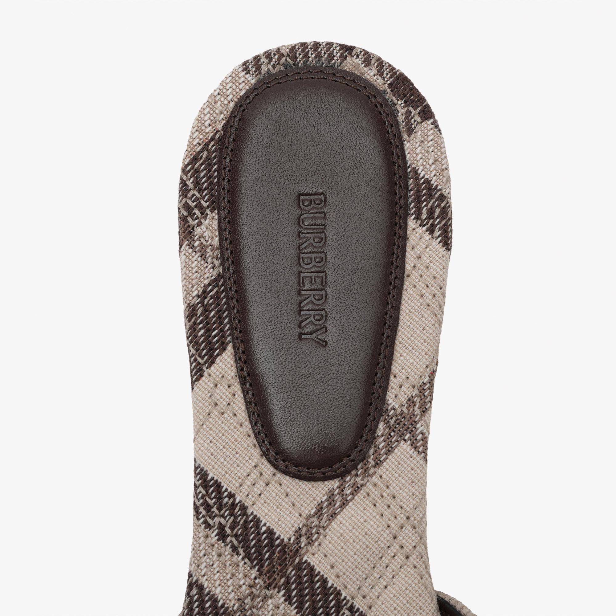 Burberry Sloane Check Kadın Bej Terlik