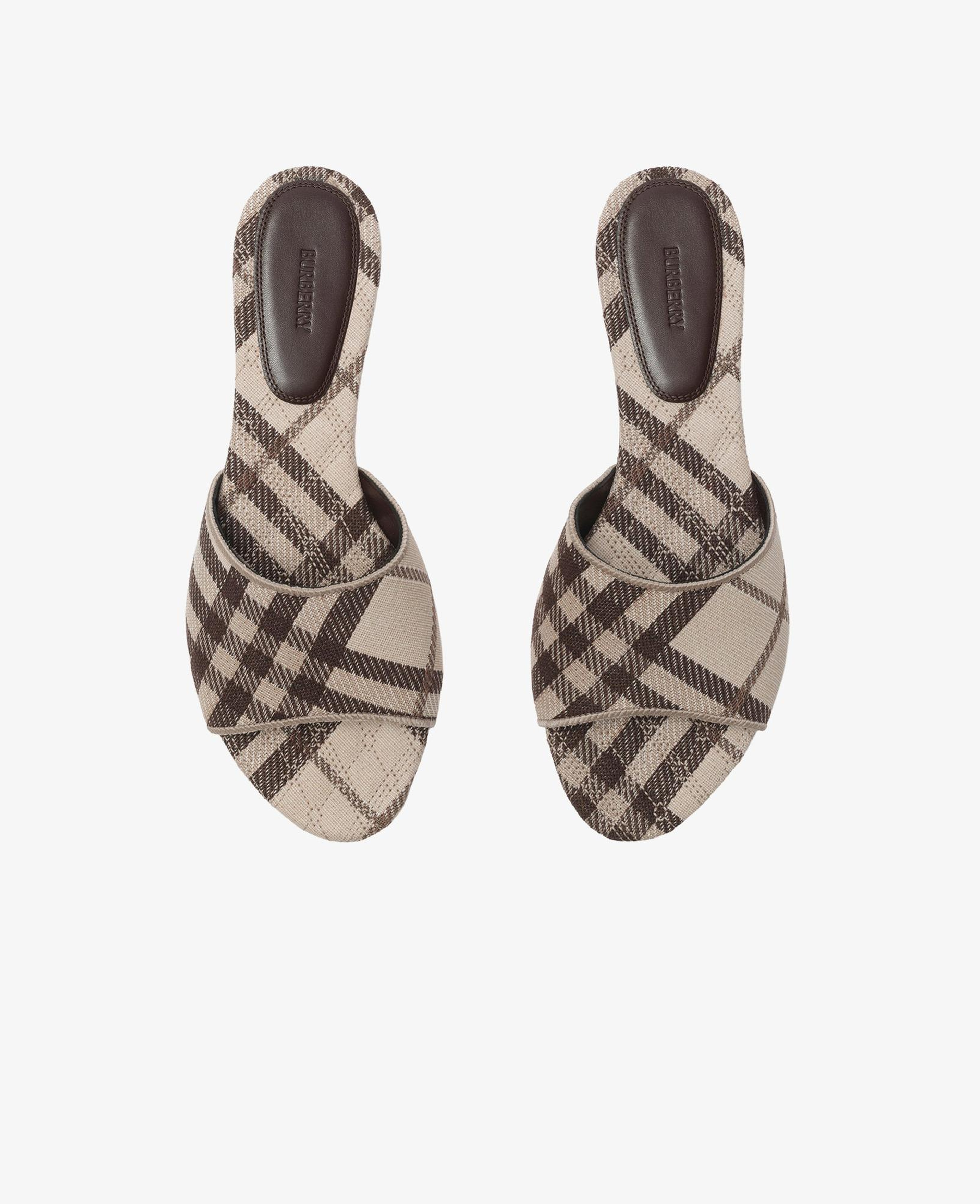 Burberry Sloane Check Kadın Bej Terlik