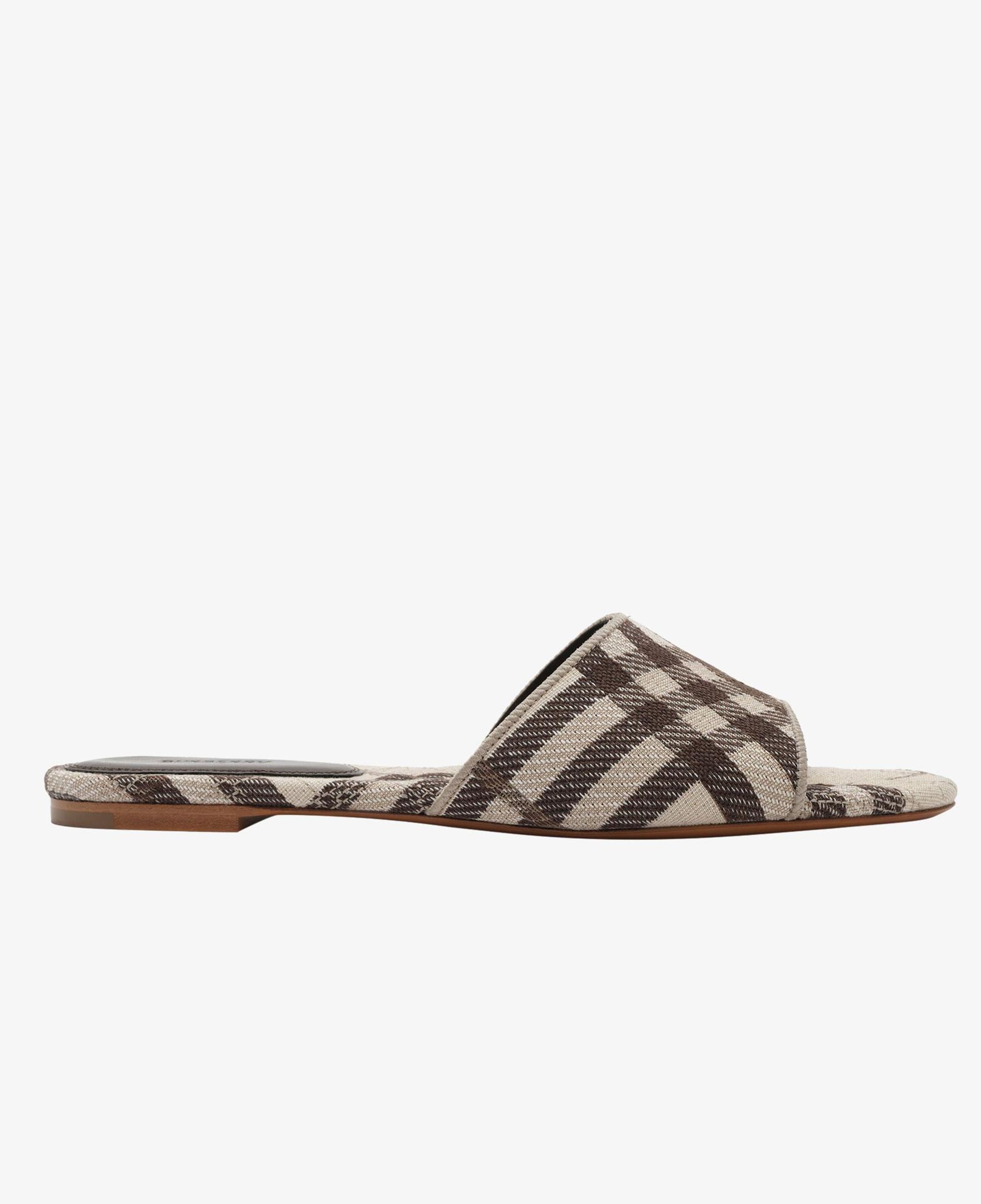 Burberry Sloane Check Kadın Bej Terlik