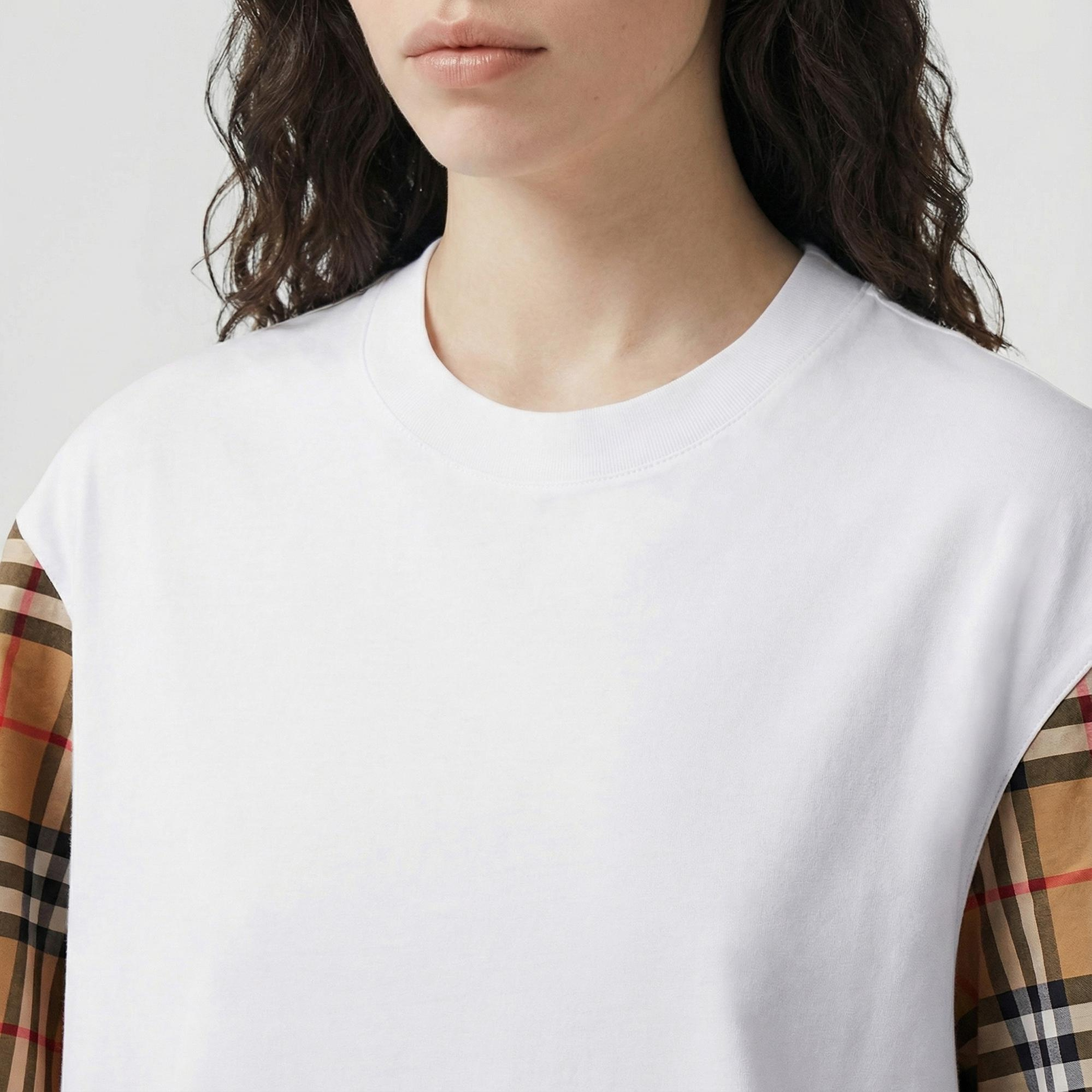 Burberry Serra Vintage Cotton Kadın Beyaz T-Shirt