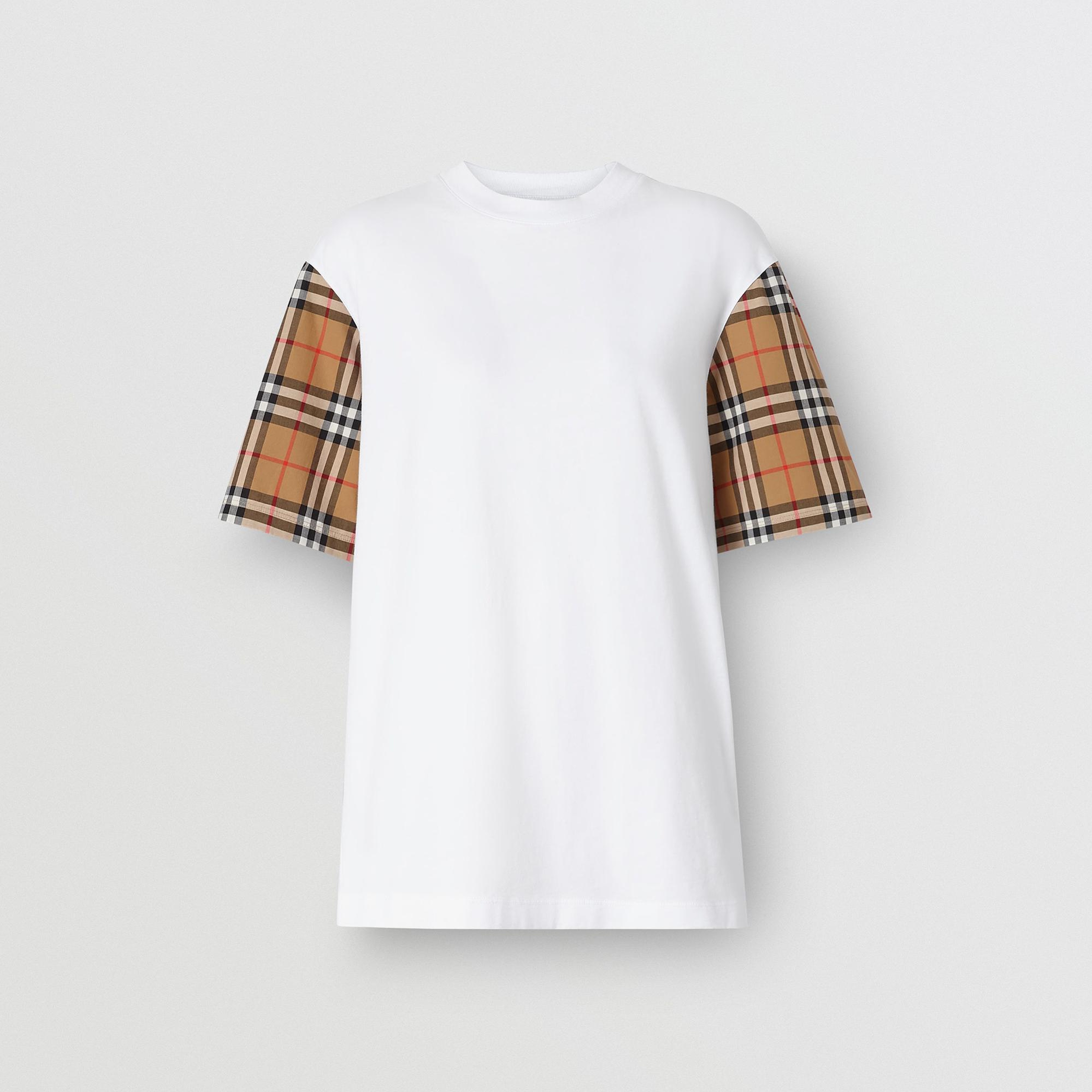 Burberry Serra Vintage Cotton Kadın Beyaz T-Shirt