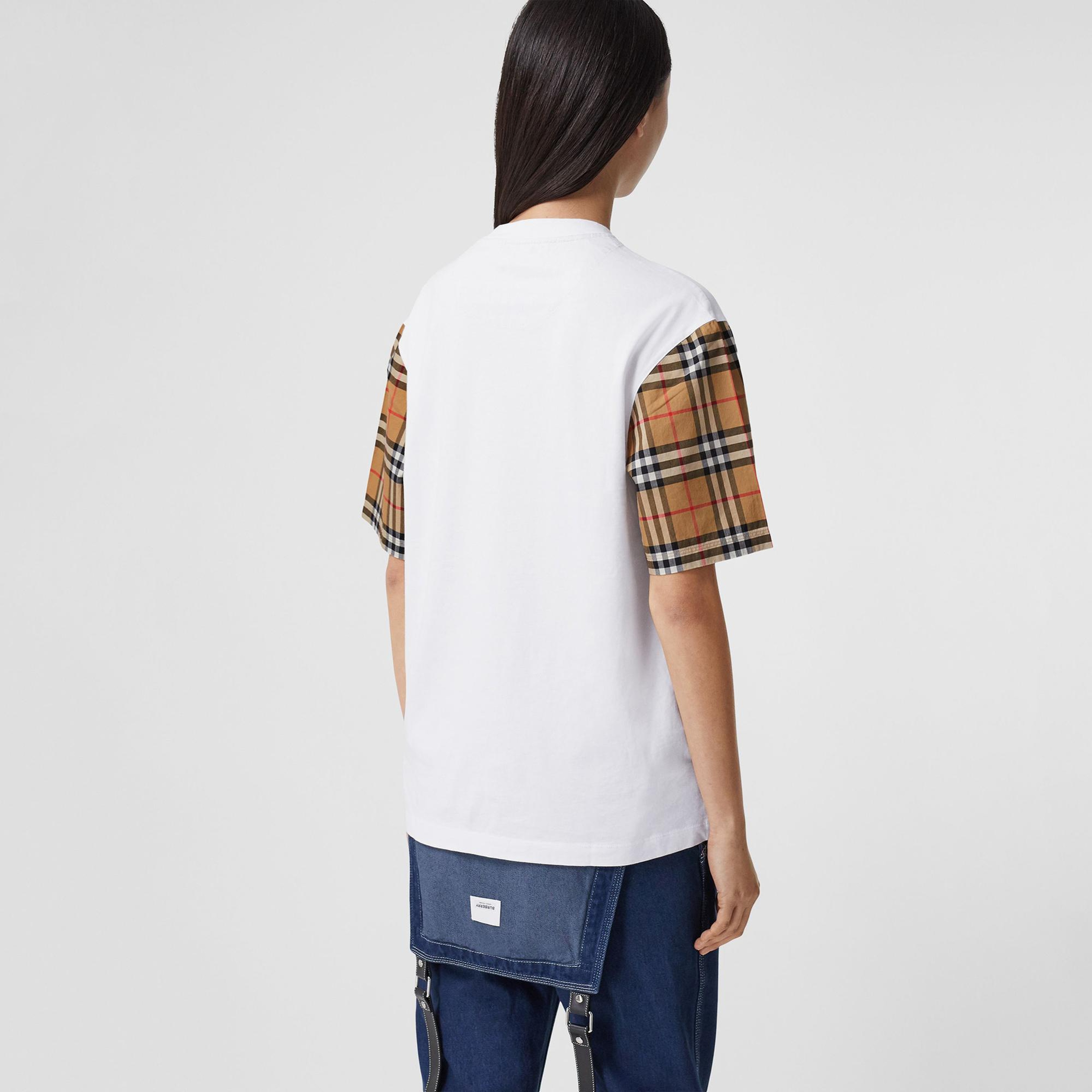 Burberry Serra Vintage Cotton Kadın Beyaz T-Shirt