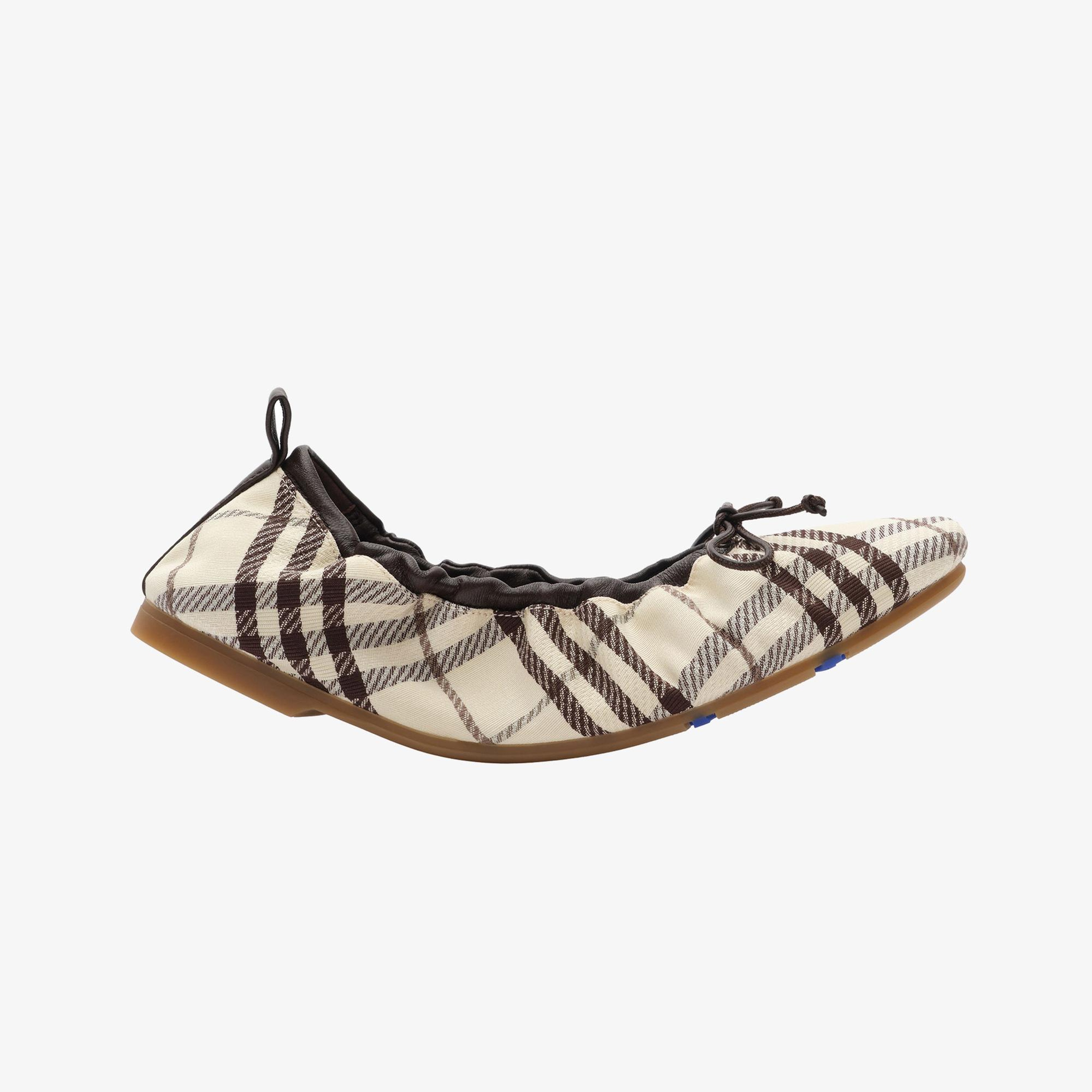 Burberry Fawn Check Kadın Bej Babet