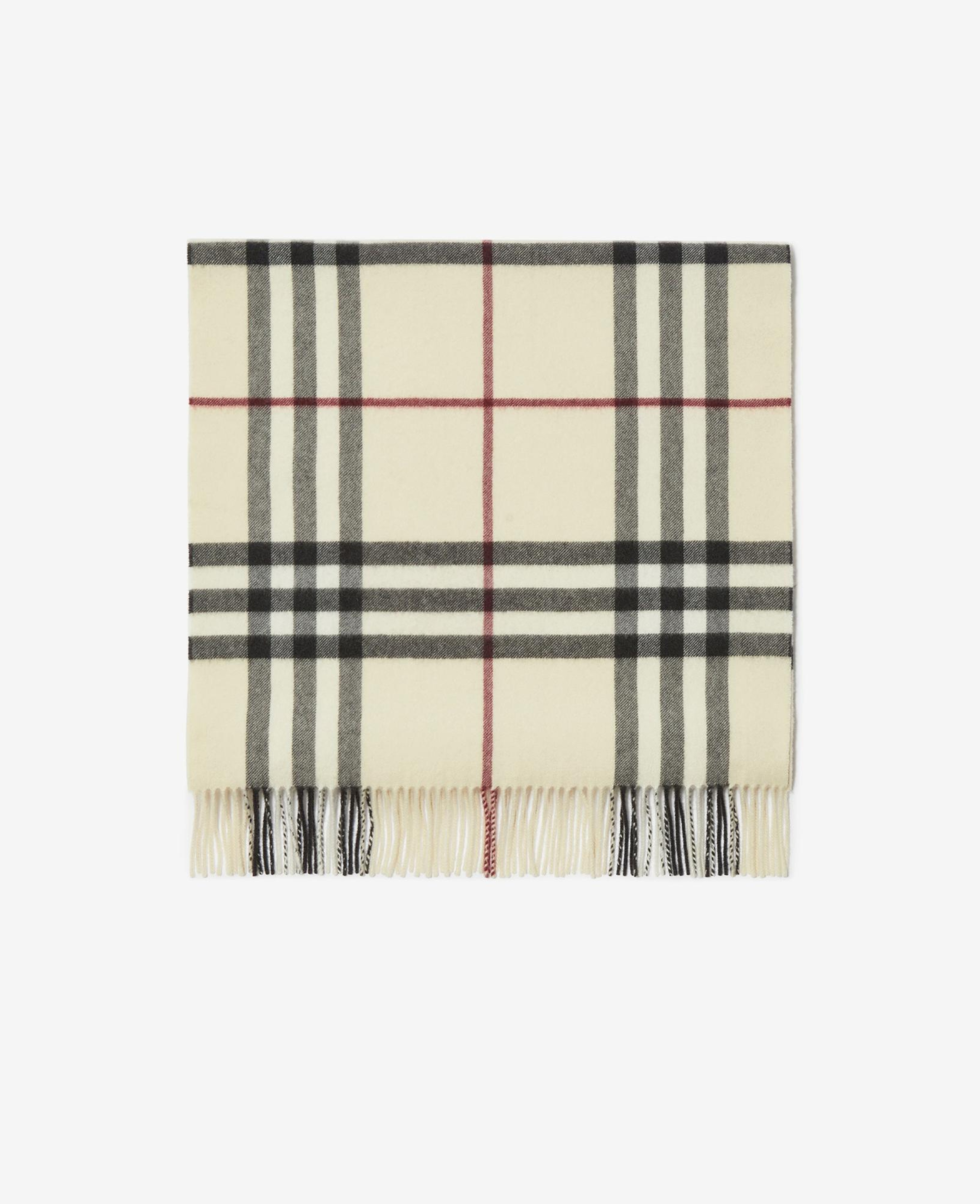 Burberry Wide Check Kaşmir Kadın Krem Rengi Atkı