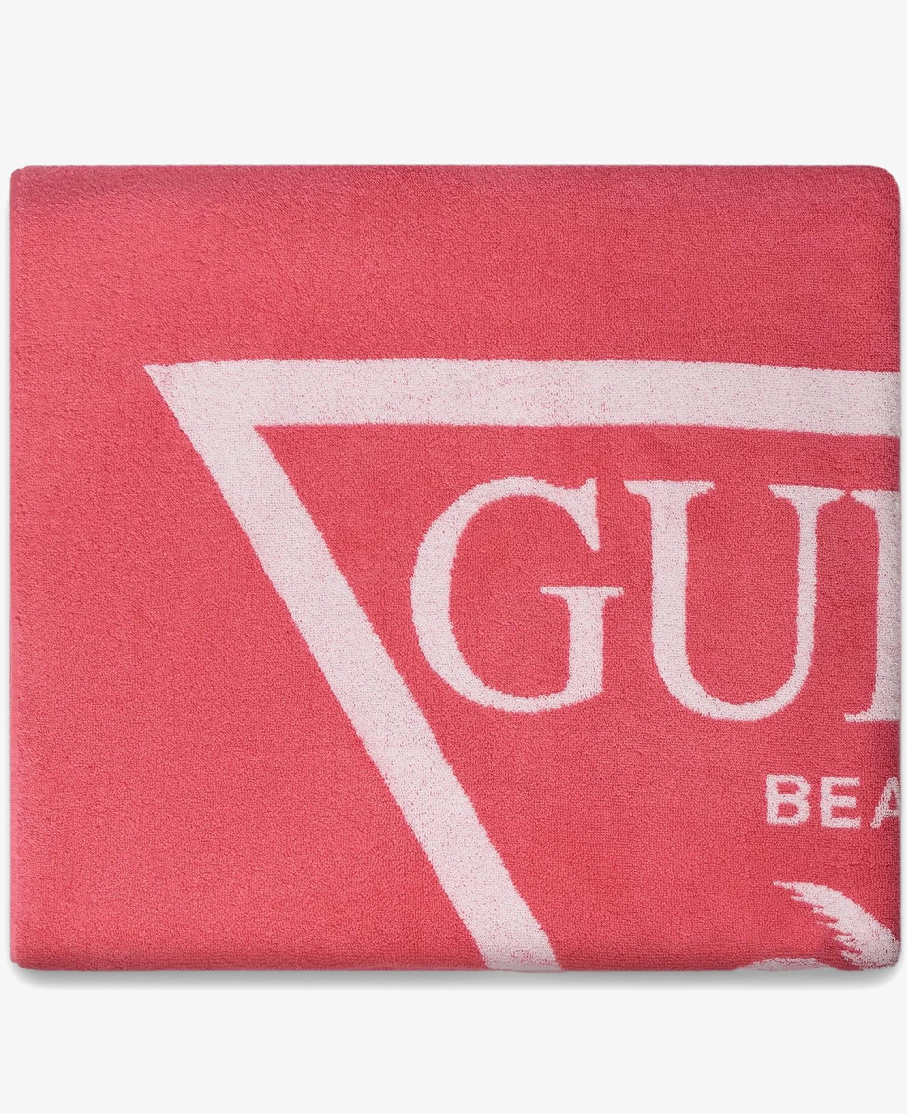 Guess Jacq Palm Triangle L  Unisex Pembe Plaj Havlusu