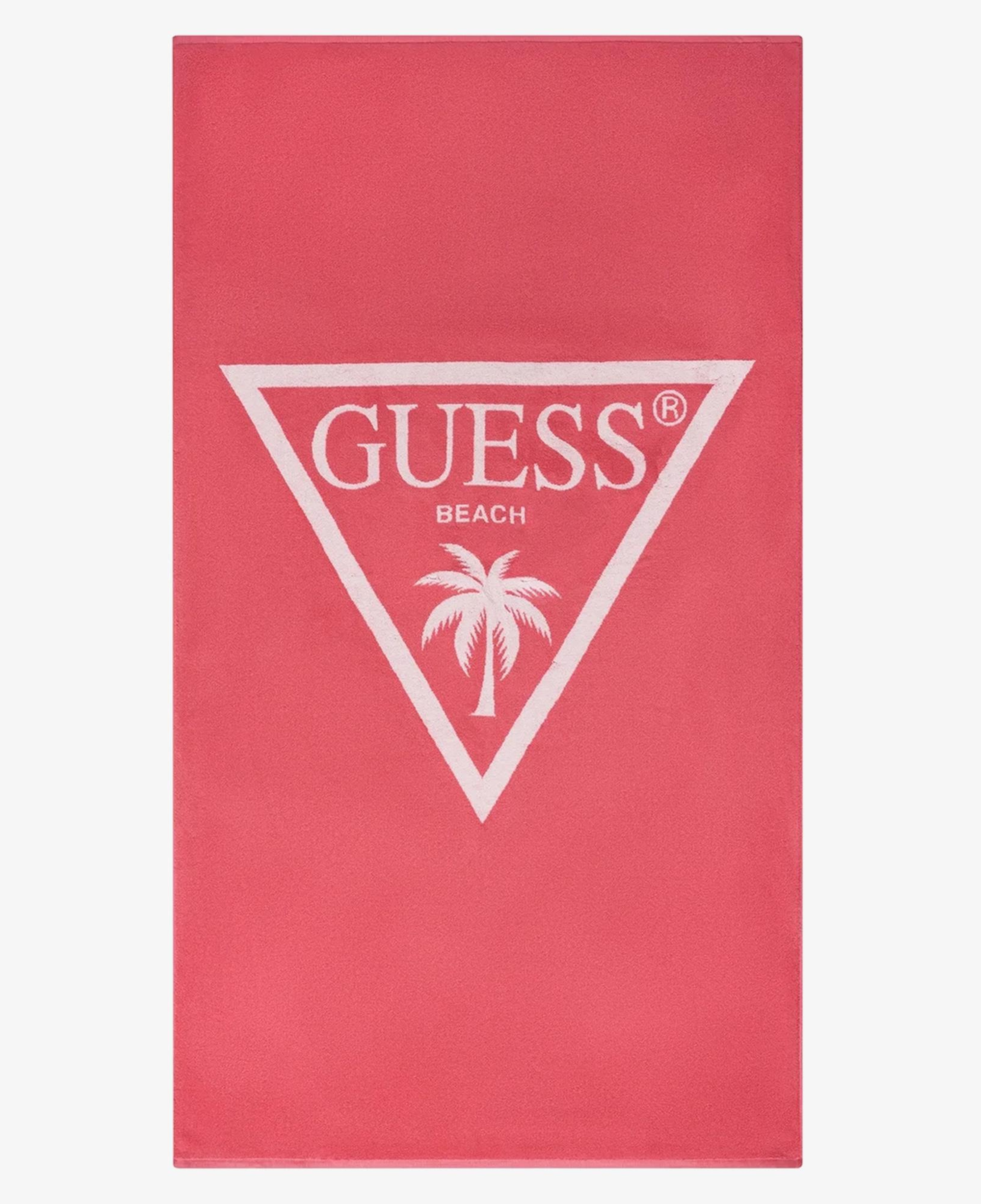 Guess Jacq Palm Triangle L  Unisex Pembe Plaj Havlusu