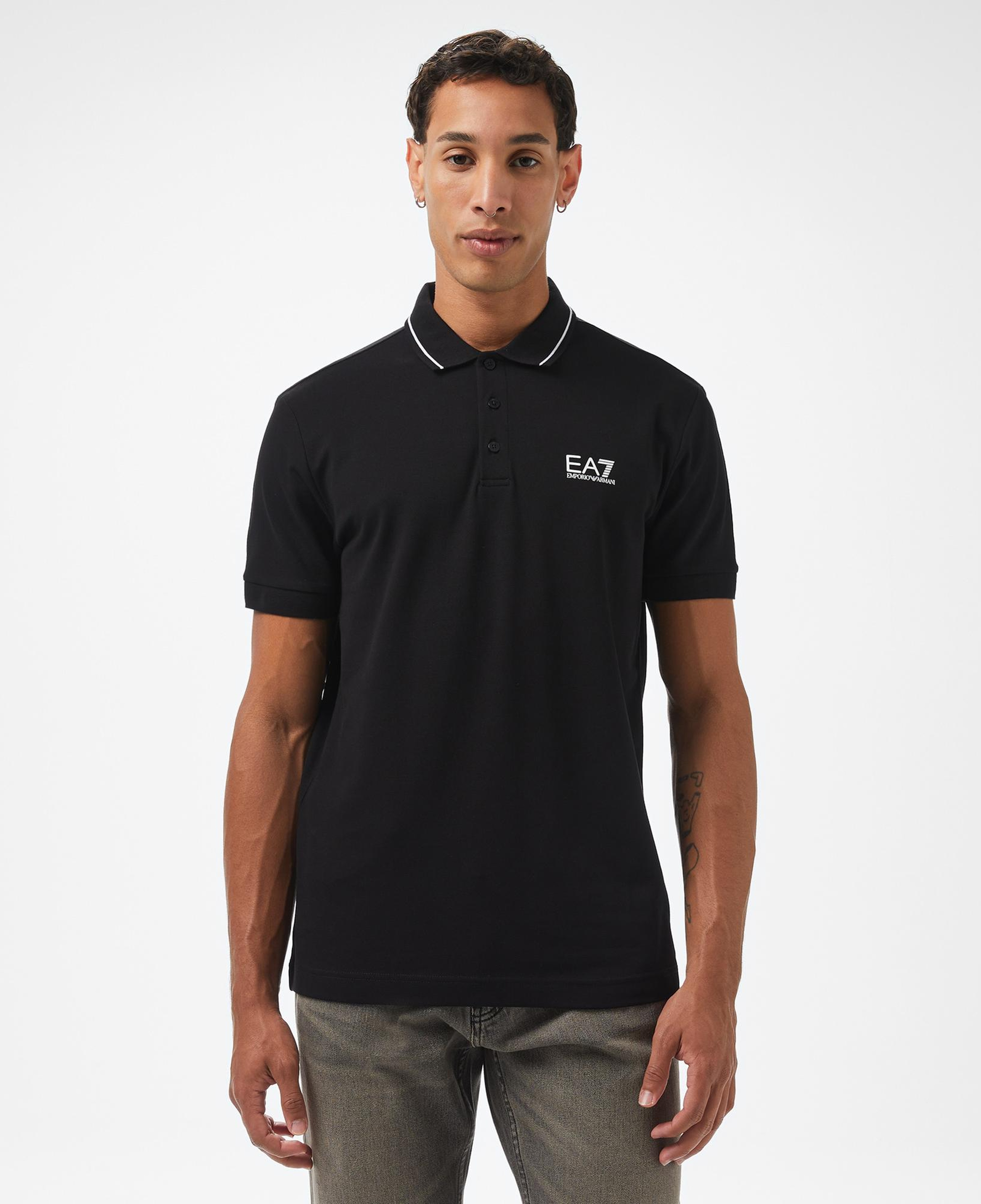 EA7 Erkek Siyah Polo