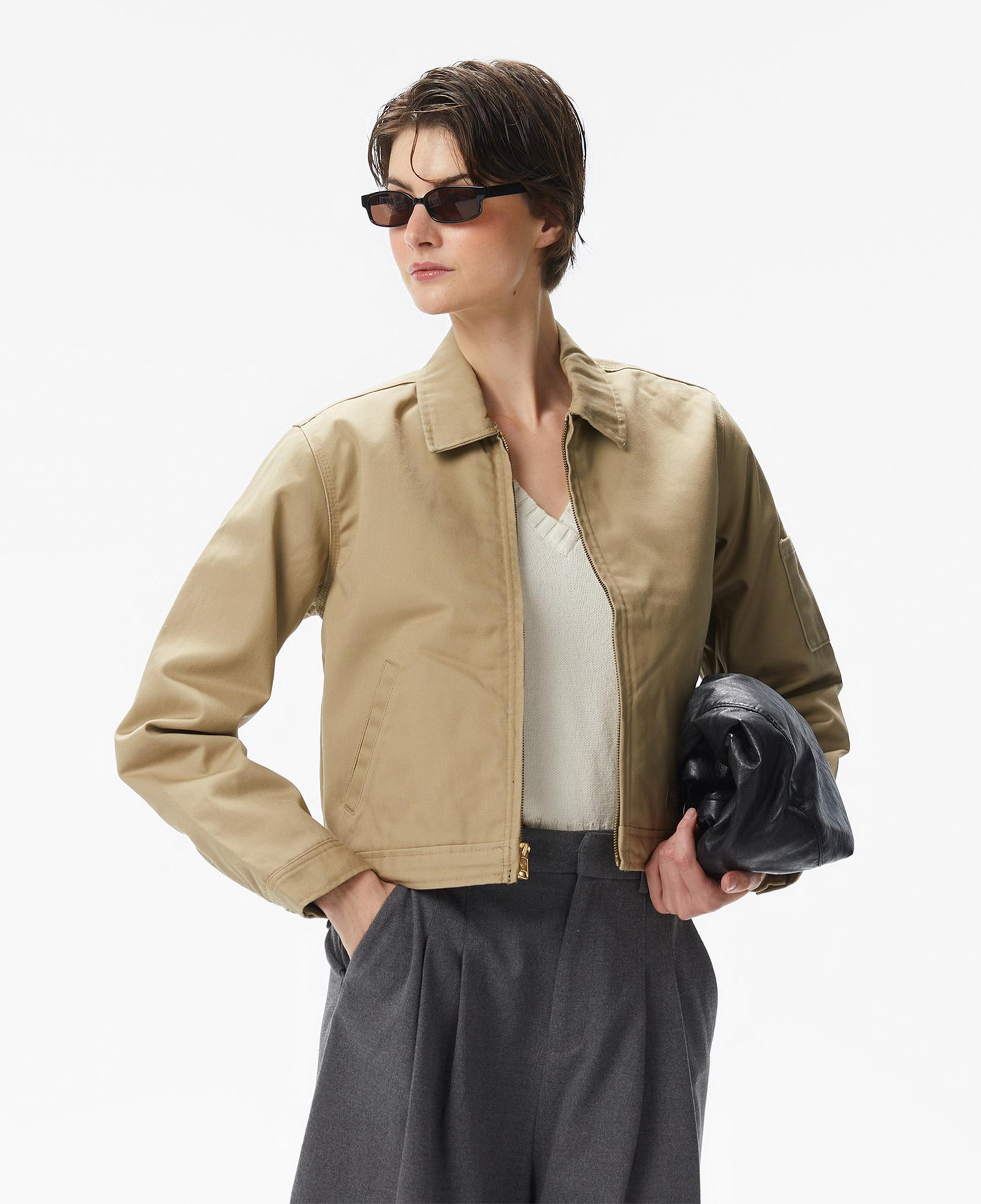 Dickies Lined Eisenhower Crop Kadın Haki Ceket