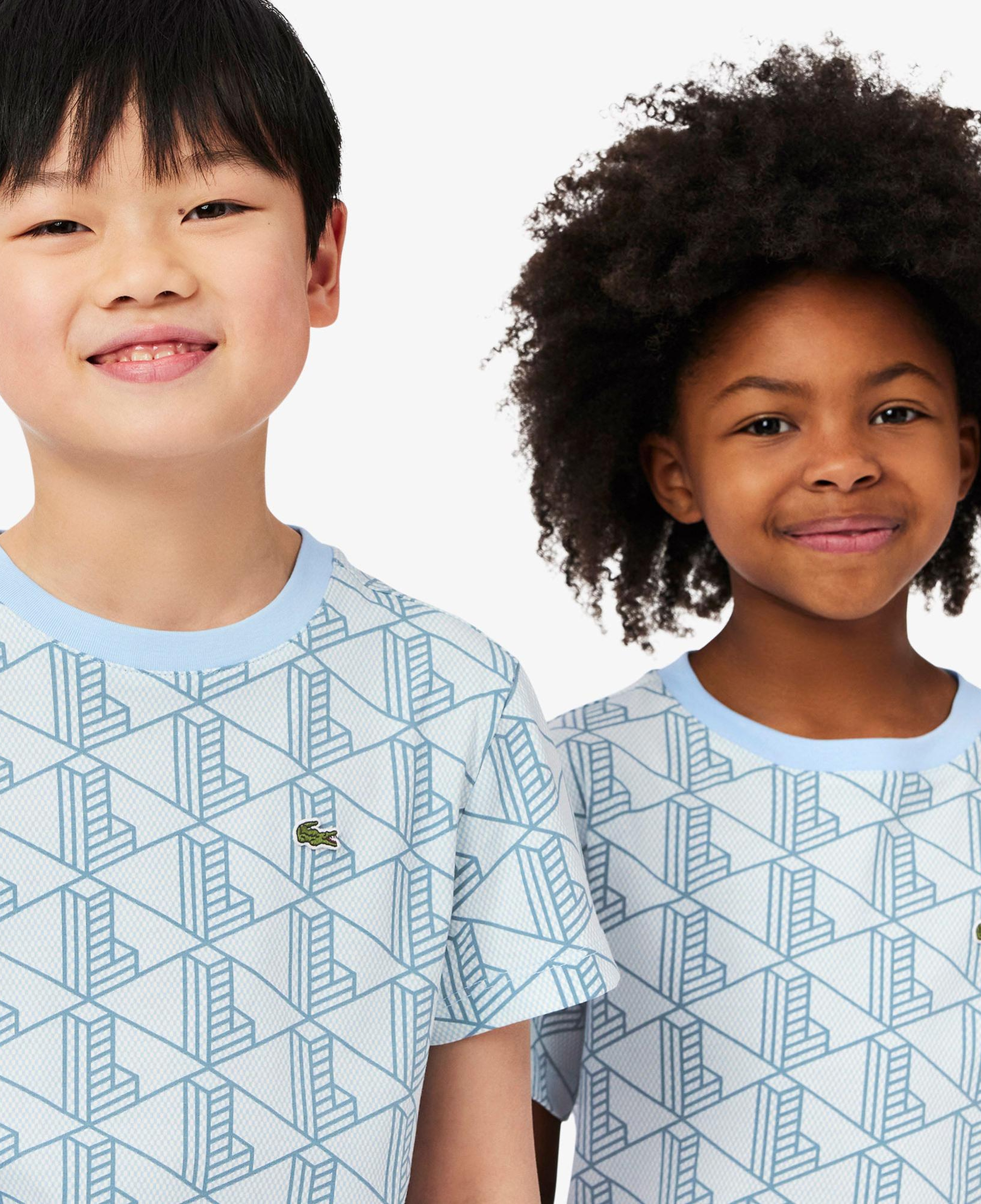 Lacoste Çocuk Bisiklet Yaka Monogram Mavi T-Shirt