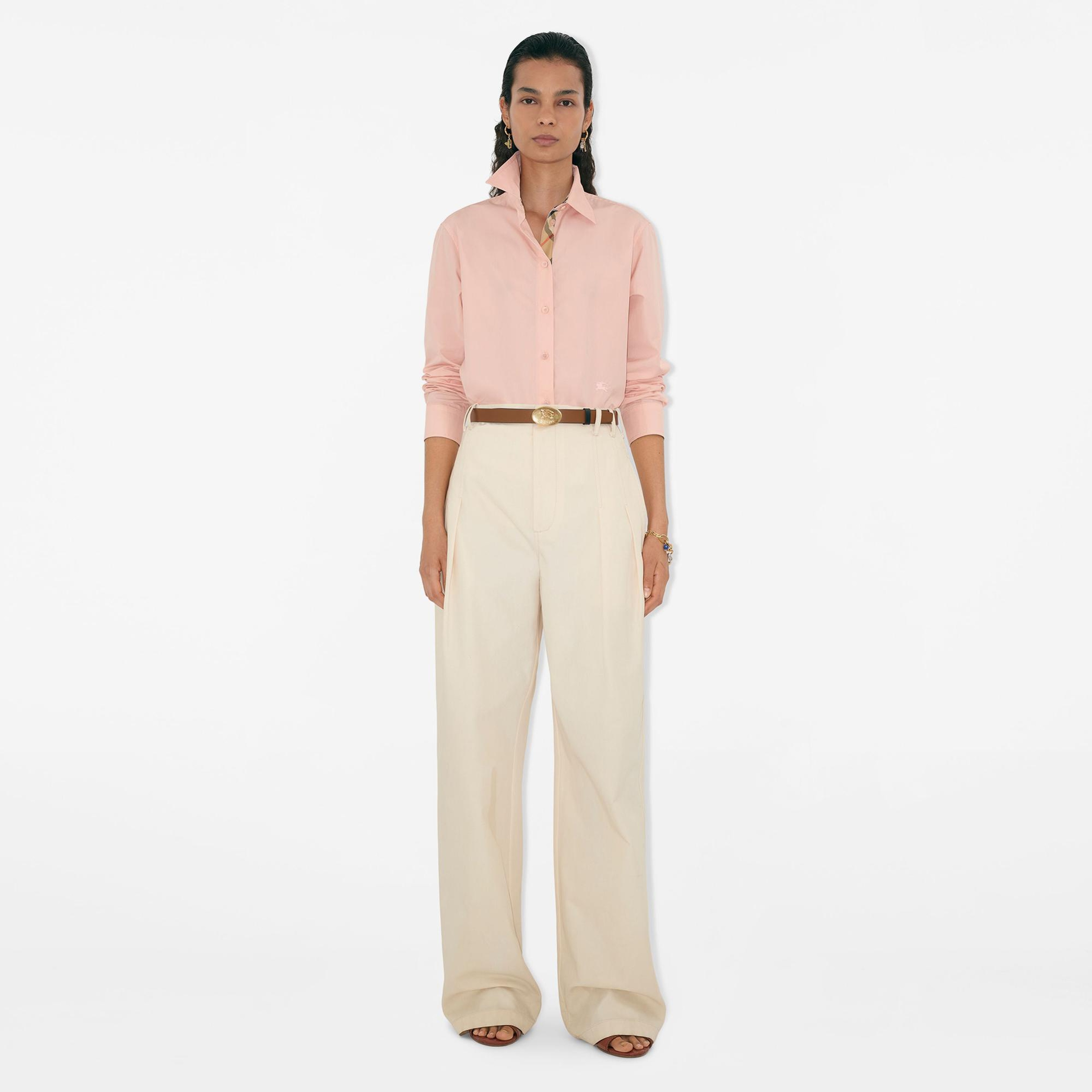 Burberry Reversible Leather Oval Knight Stamp Kadın Siyah Kemer