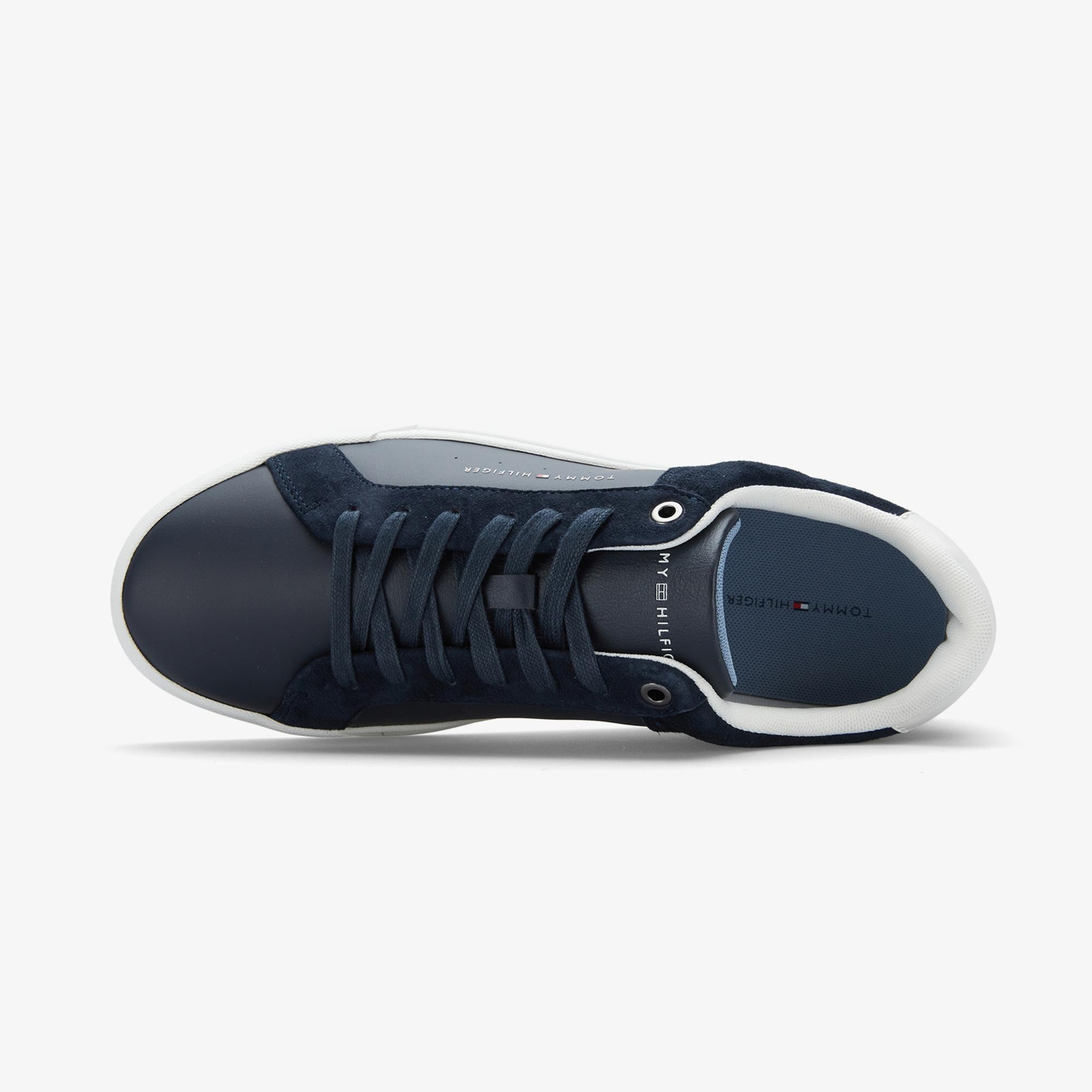 Tommy Hilfiger Court Mix Nubuck Erkek Lacivert Sneaker