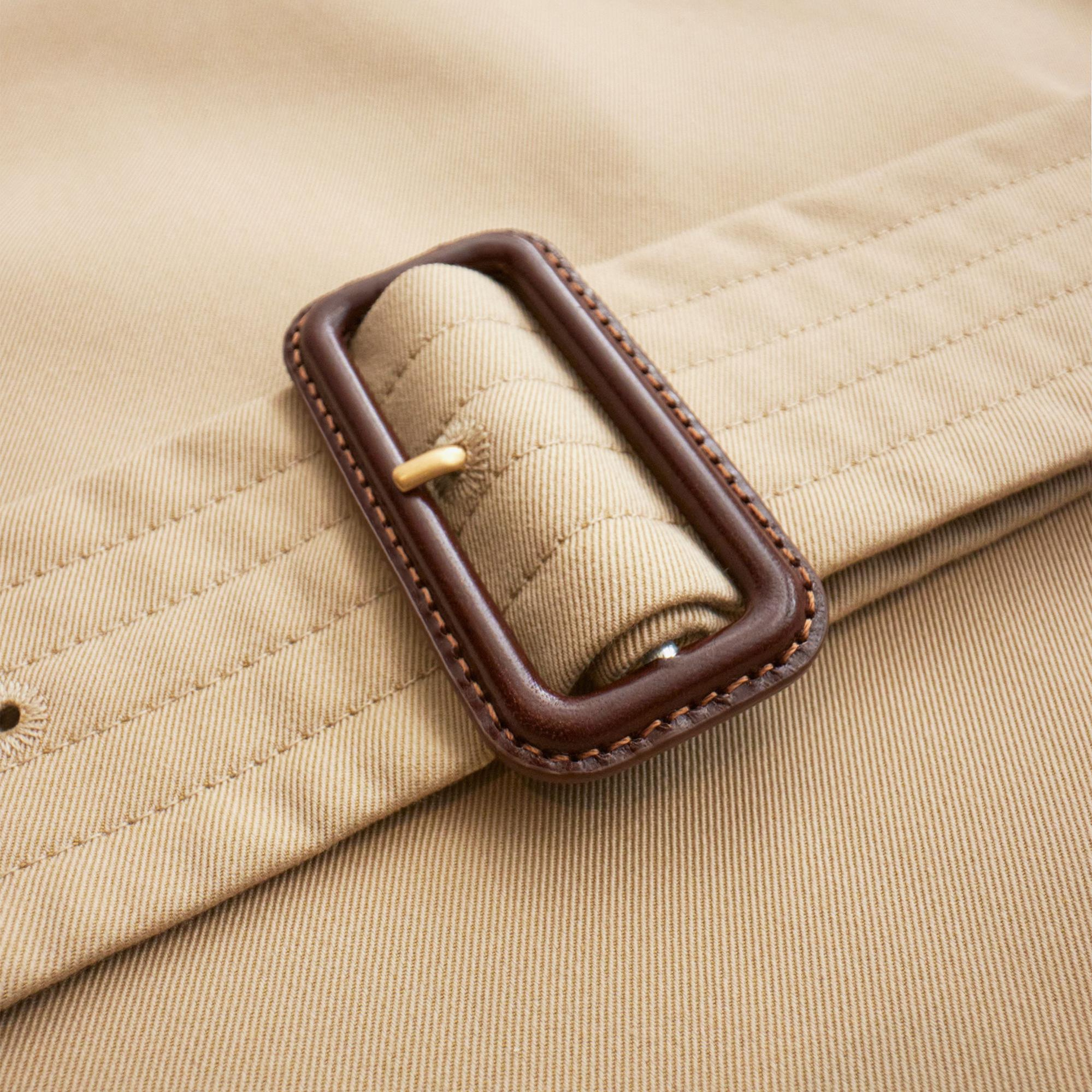 Burberry Short Kensington Heritage Erkek Bej Trençkot