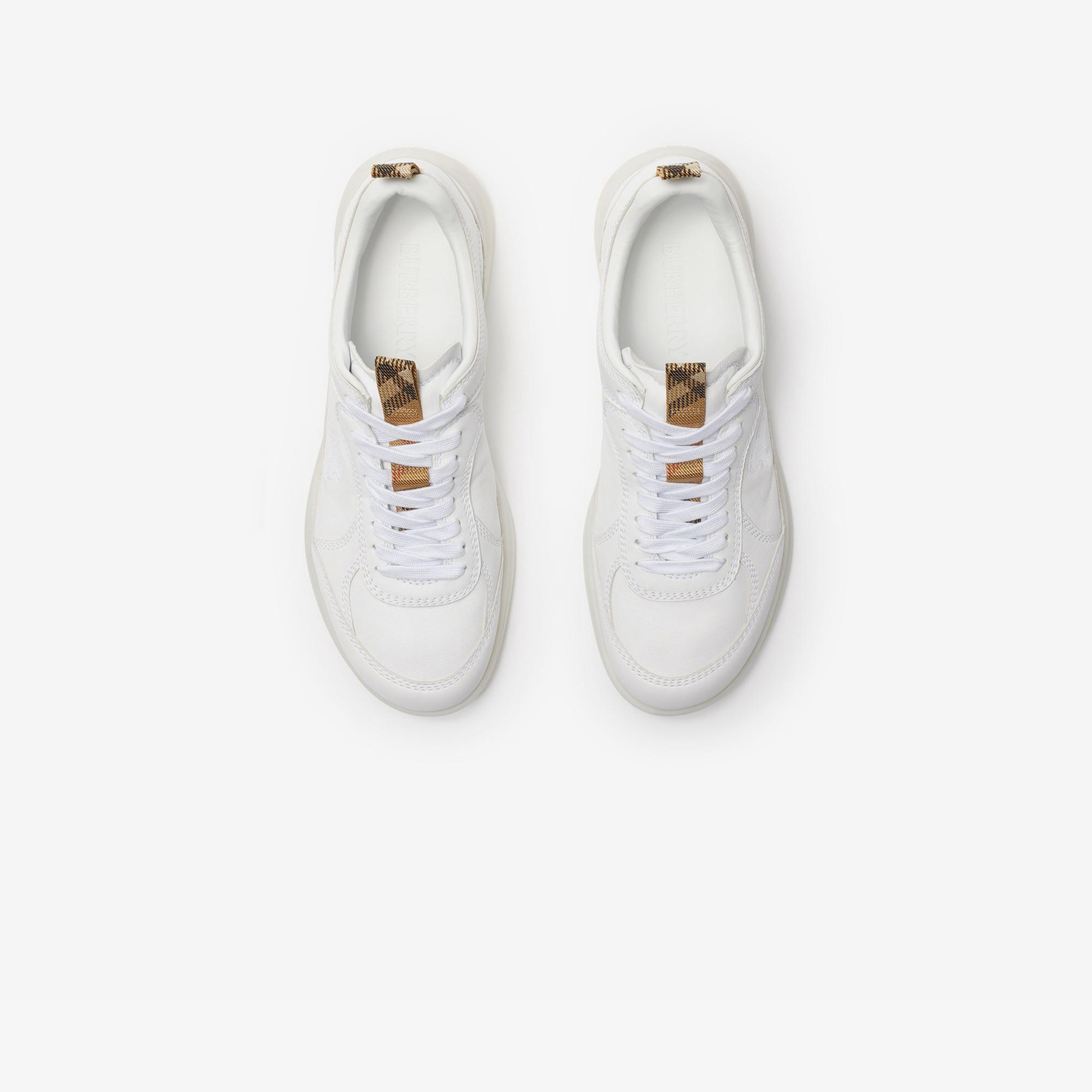 Burberry Leather Matrix Erkek Beyaz Sneaker