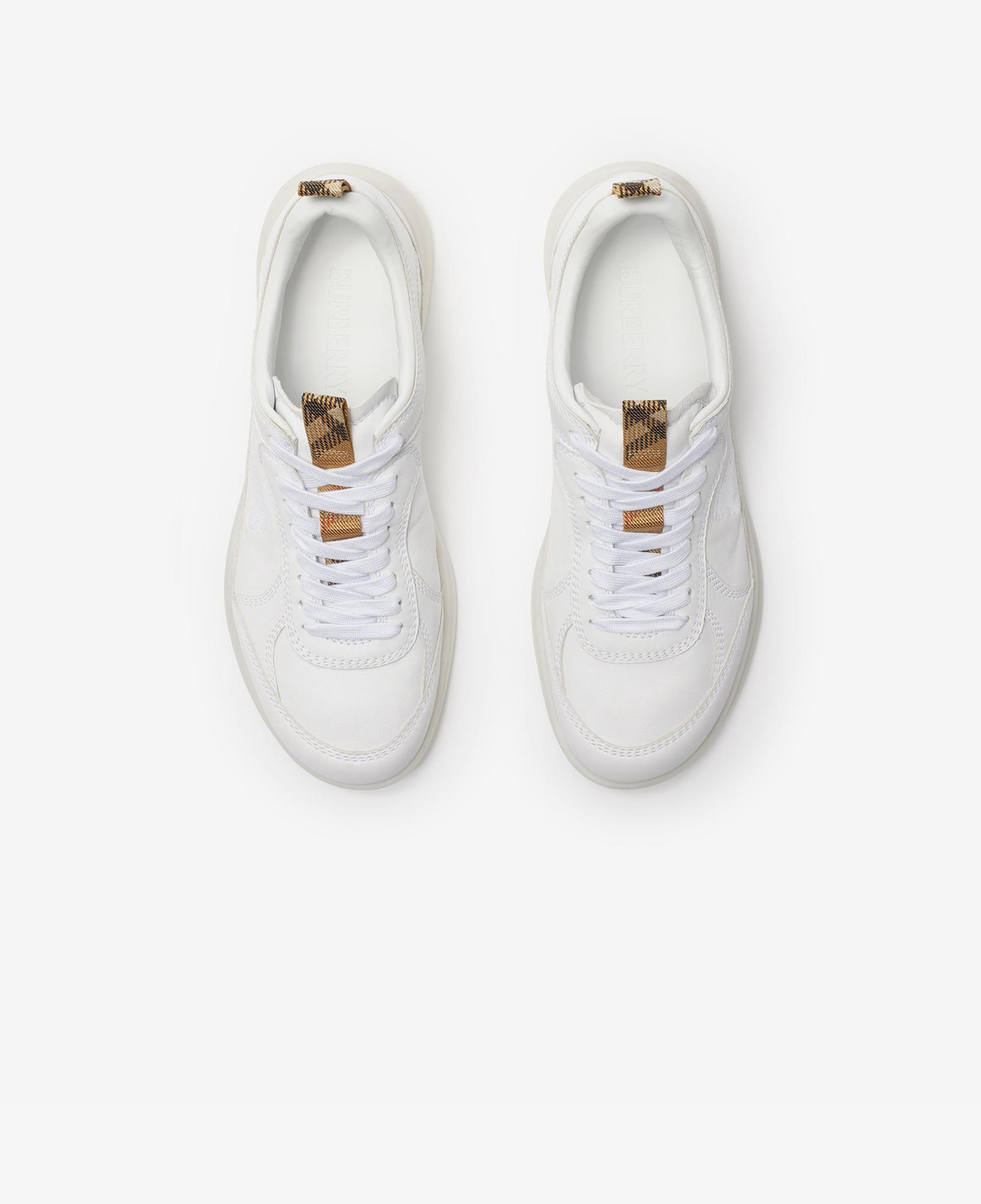 Burberry Leather Matrix Erkek Beyaz Sneaker