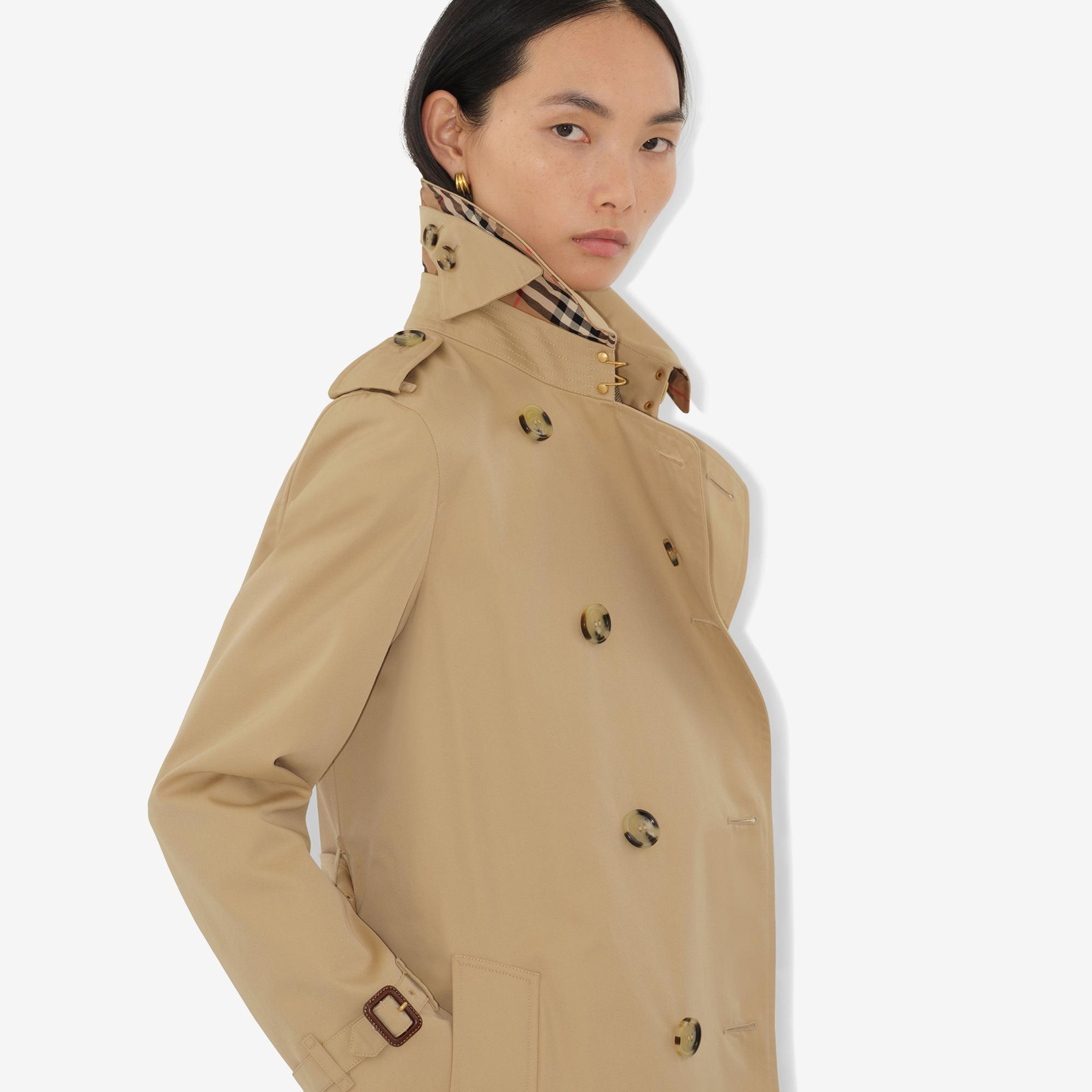 Burberry Long Kensington Heritage Kadın Bej Trençkot