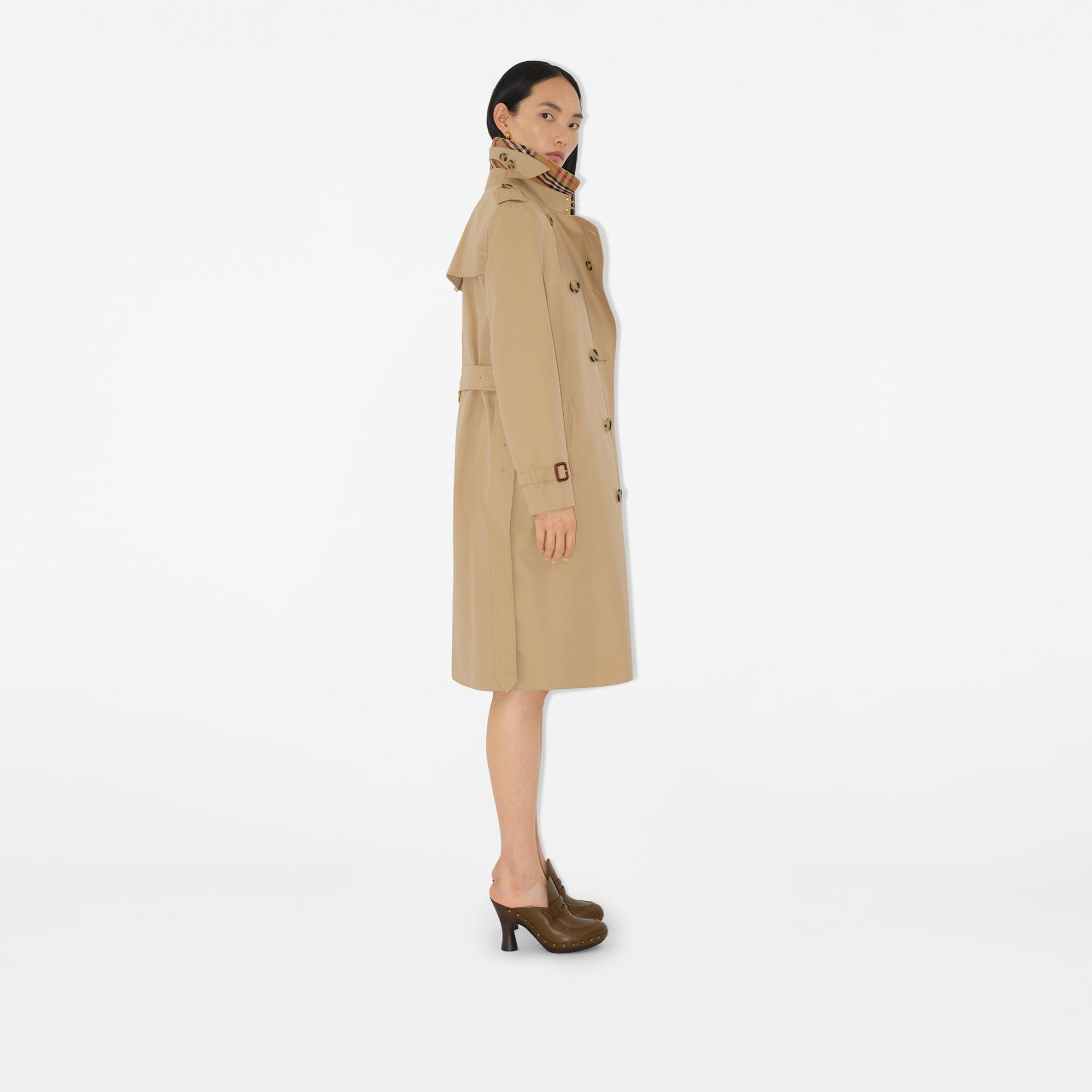 Burberry Long Kensington Heritage Kadın Bej Trençkot
