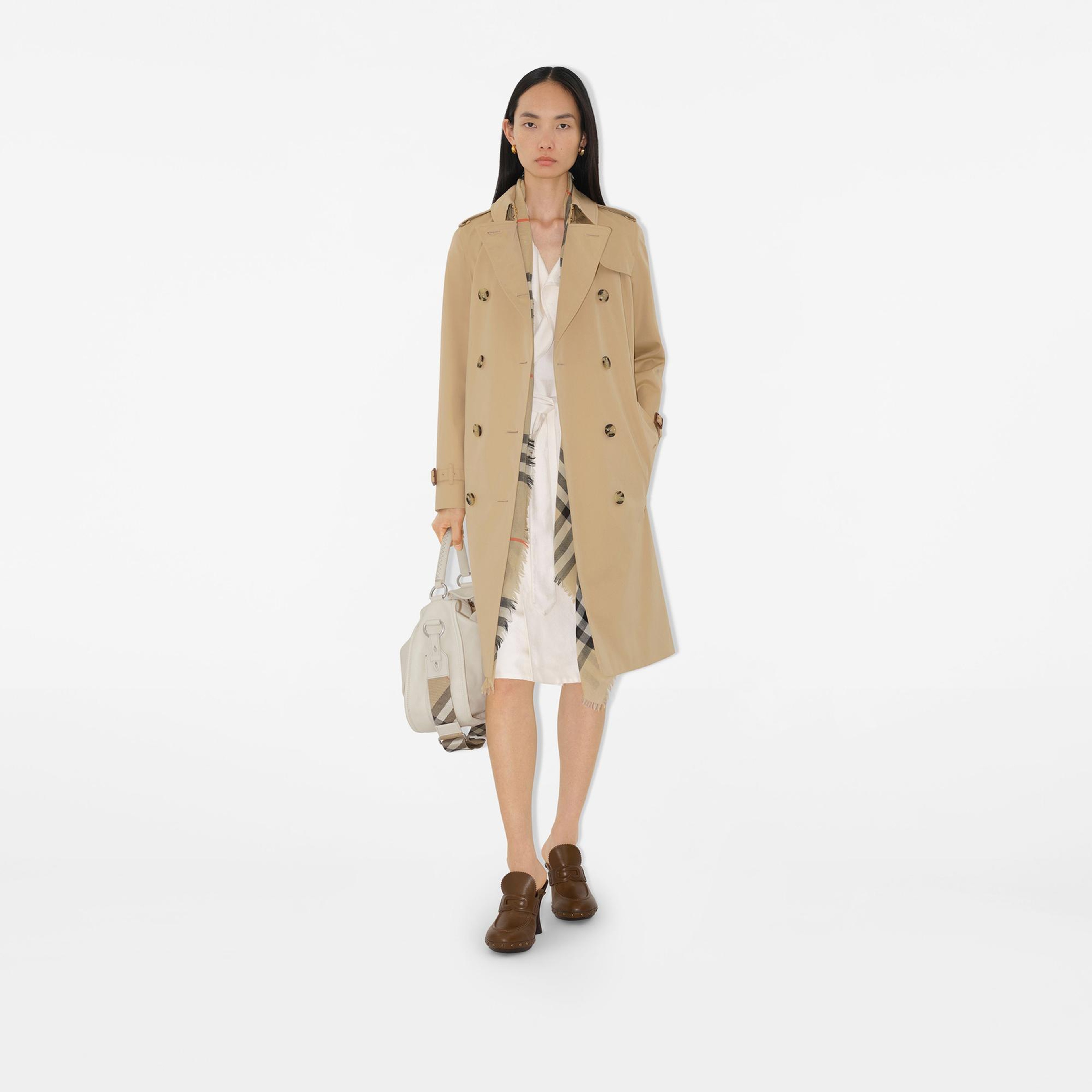 Burberry Long Kensington Heritage Kadın Bej Trençkot