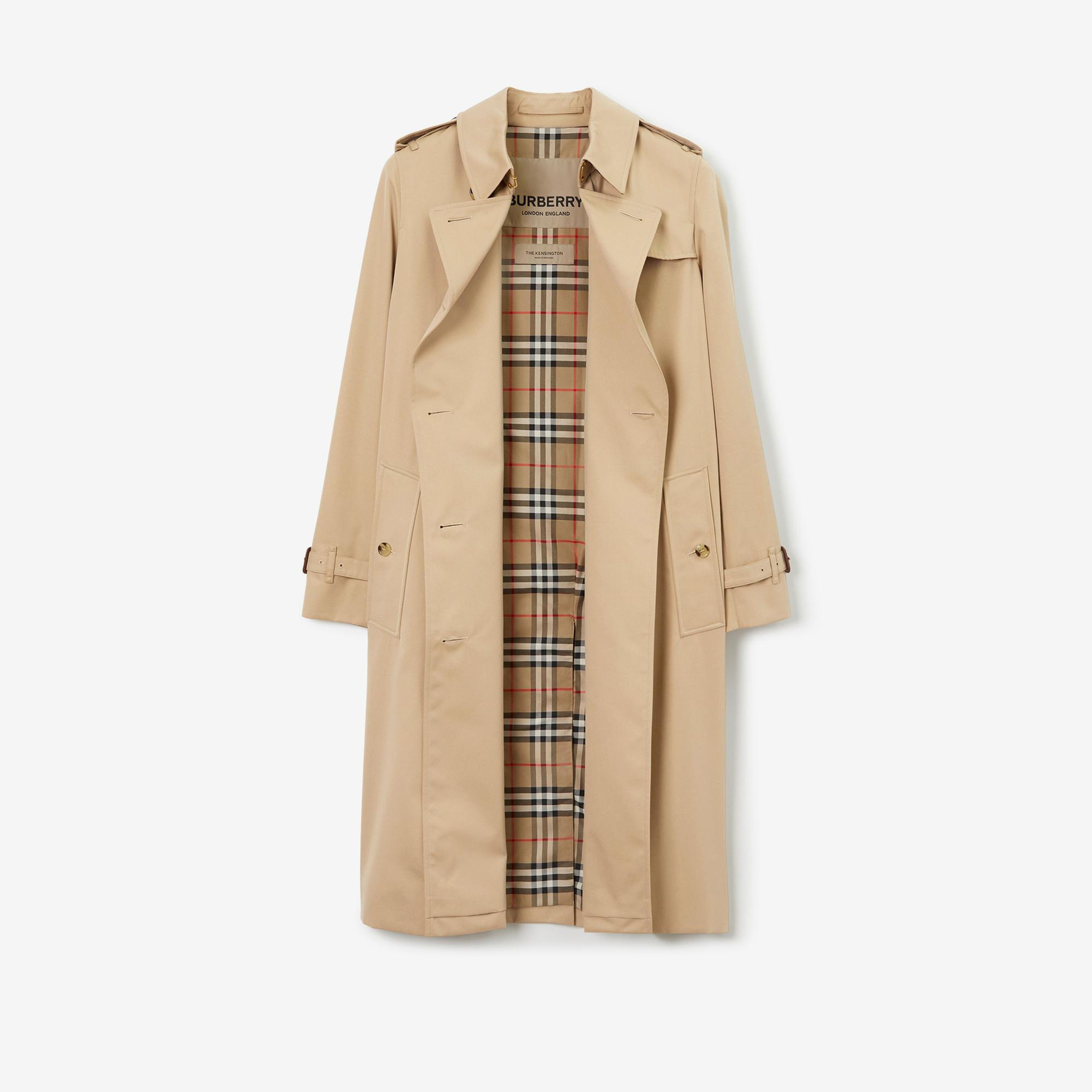 Burberry Long Kensington Heritage Kadın Bej Trençkot