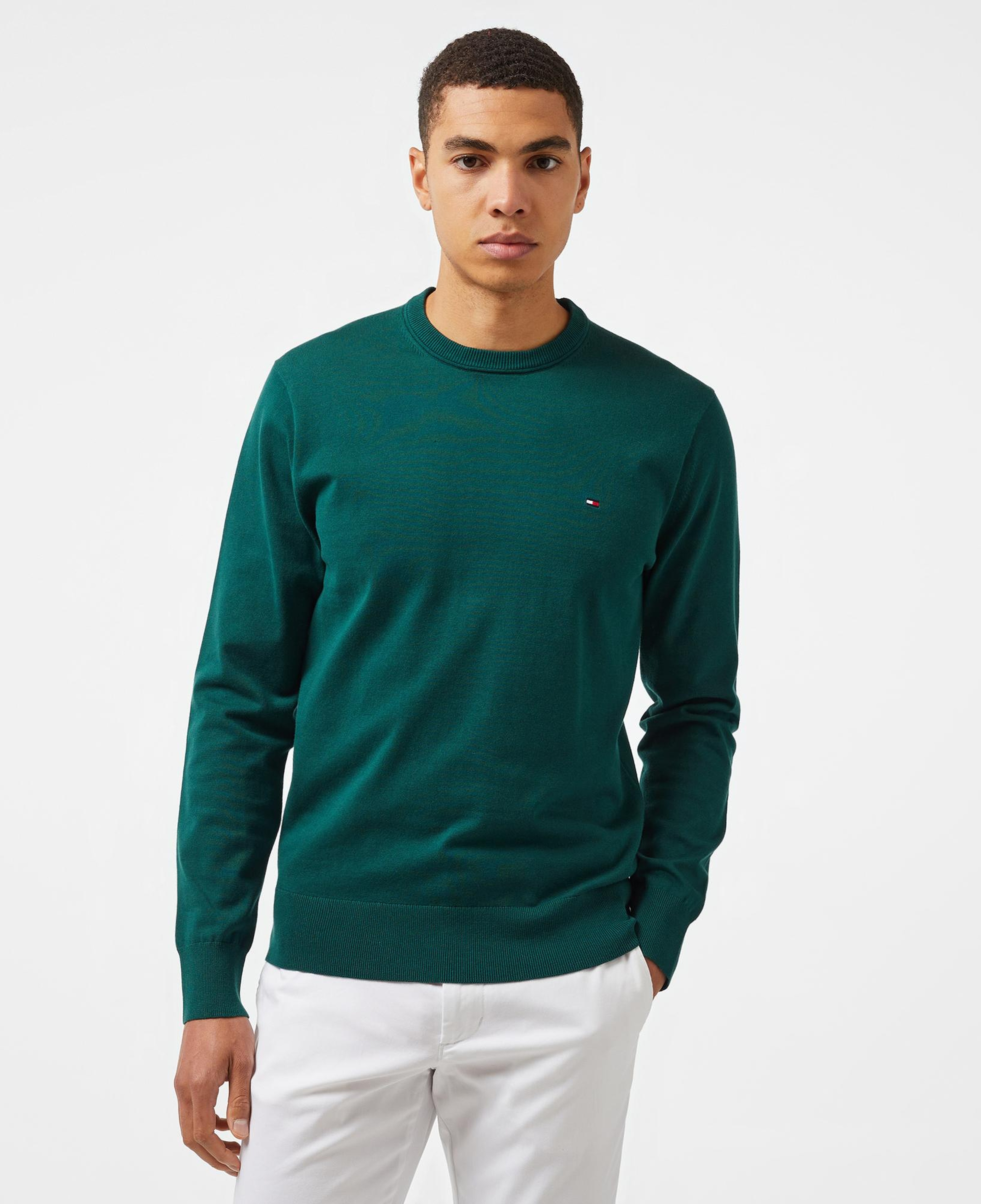 Tommy Hilfiger 1985 Crew Neck Erkek Yeşil Kazak