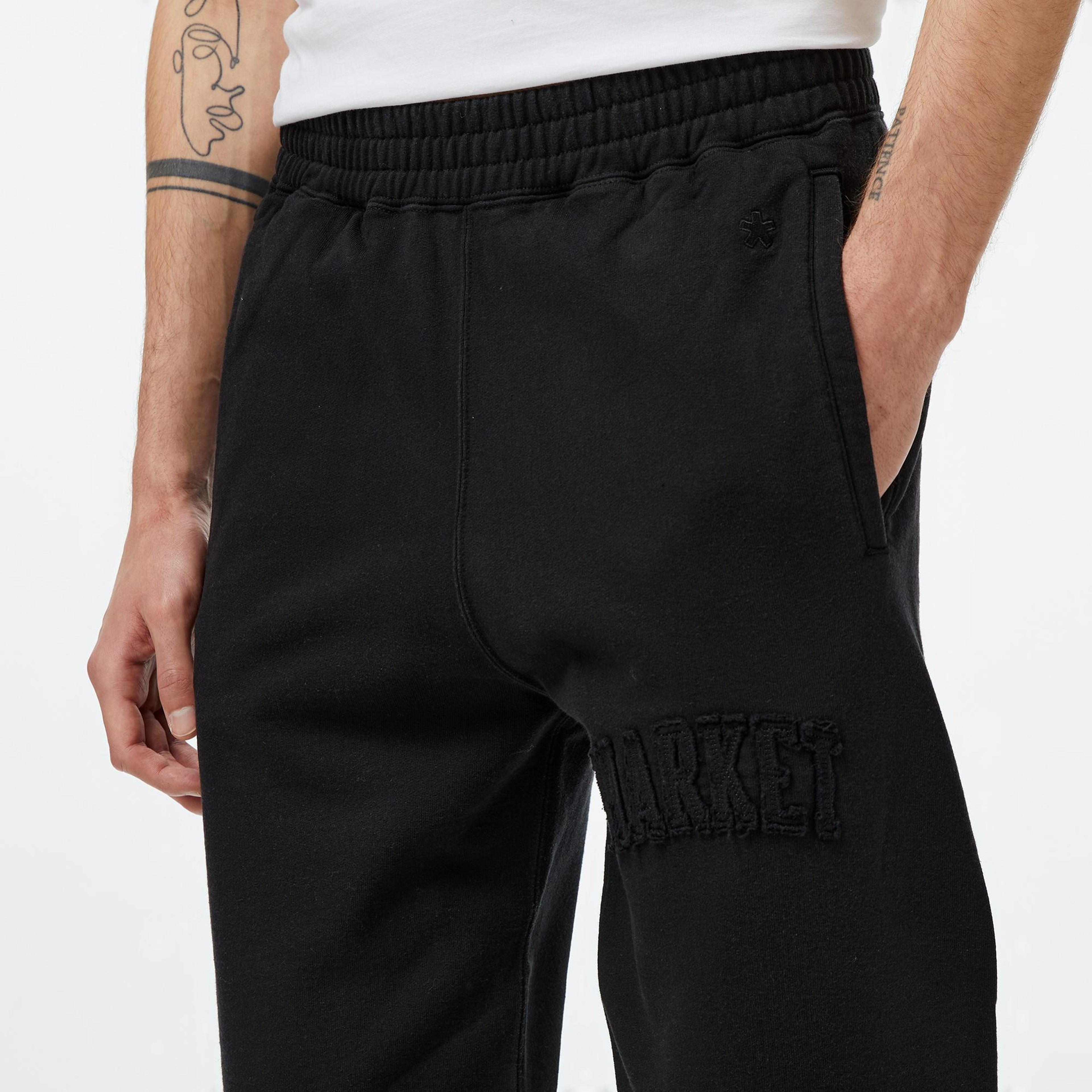 Market Washed Arc Erkek Siyah Eşofman Altı